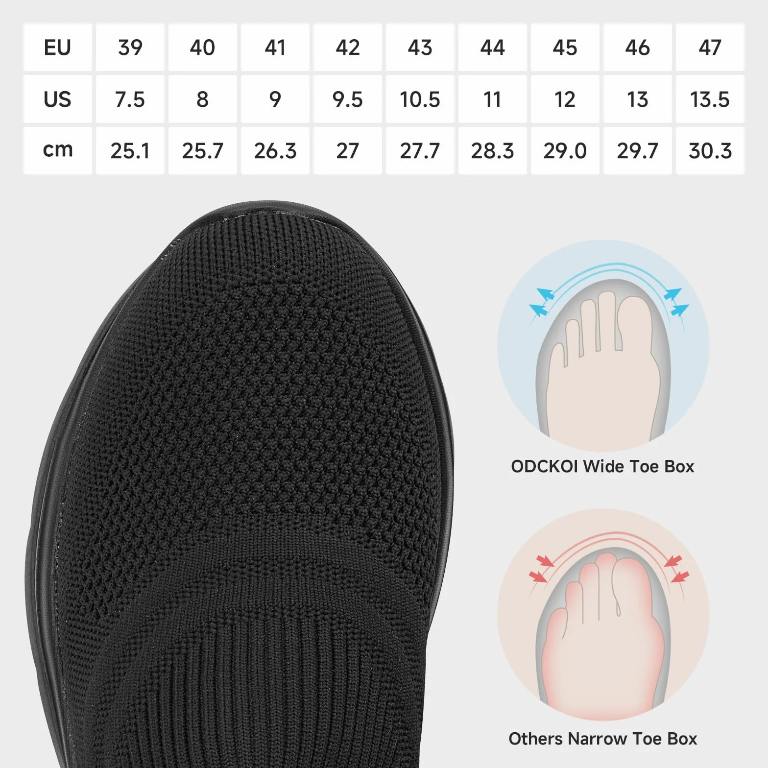 ODCKOI Chaussures de Sport Hommes sans Lacets Slip on Baskets Outdoor Légères Respirantes