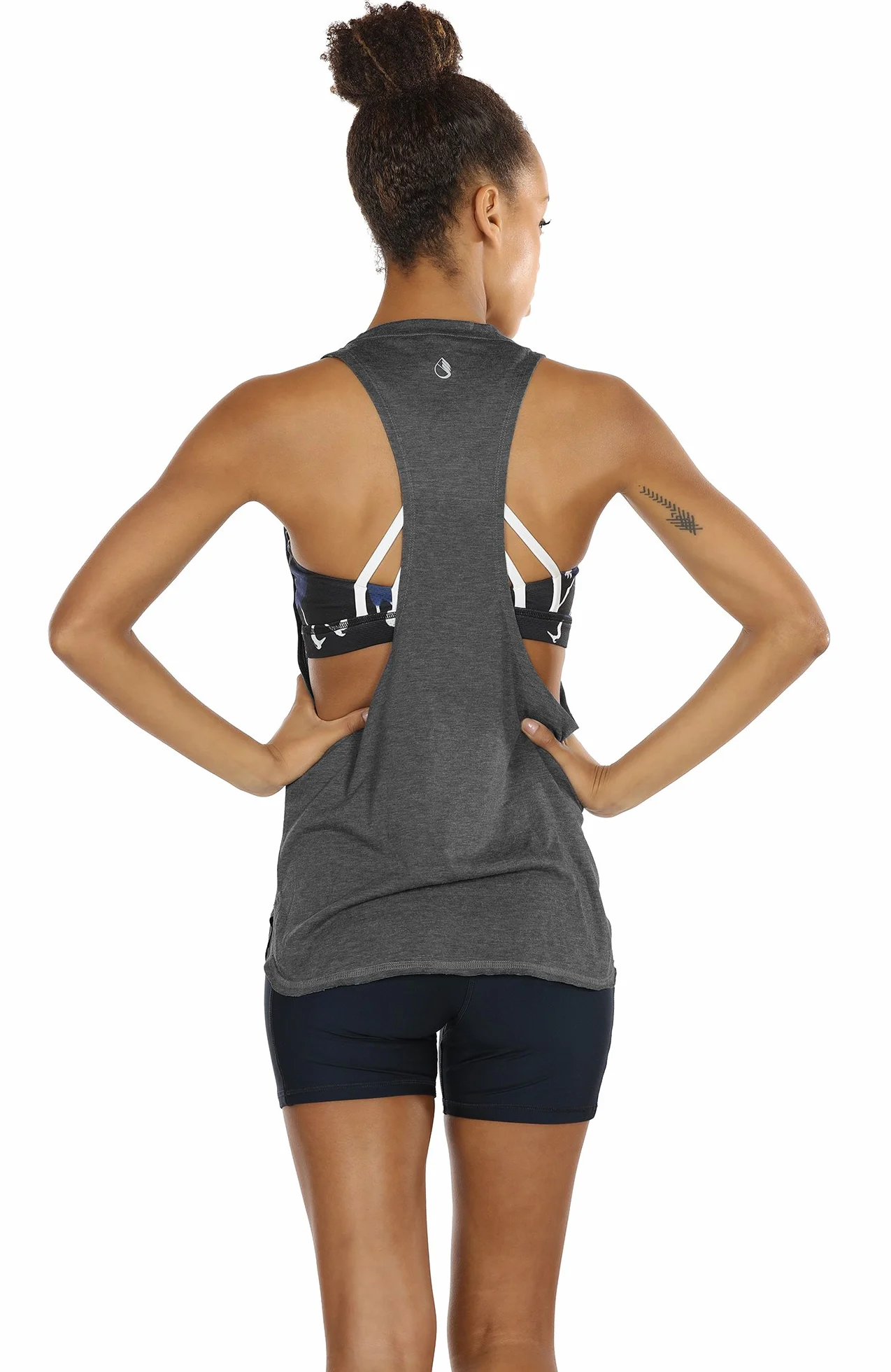 icyzone Femmes Débardeur Sport sans Manches Yoga Tank Tops Paquet de 3