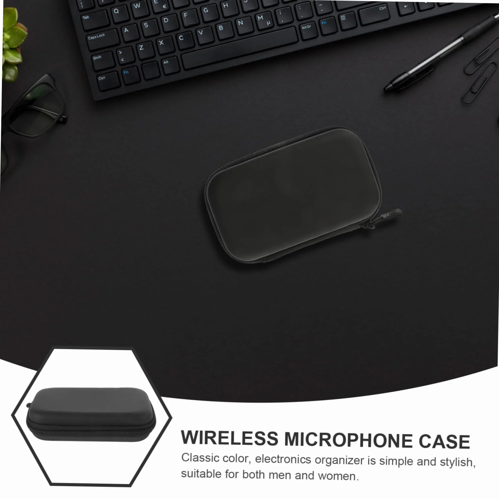 Étui en cuir PU organisateur de rangement pour cravate et accessoires électroniques