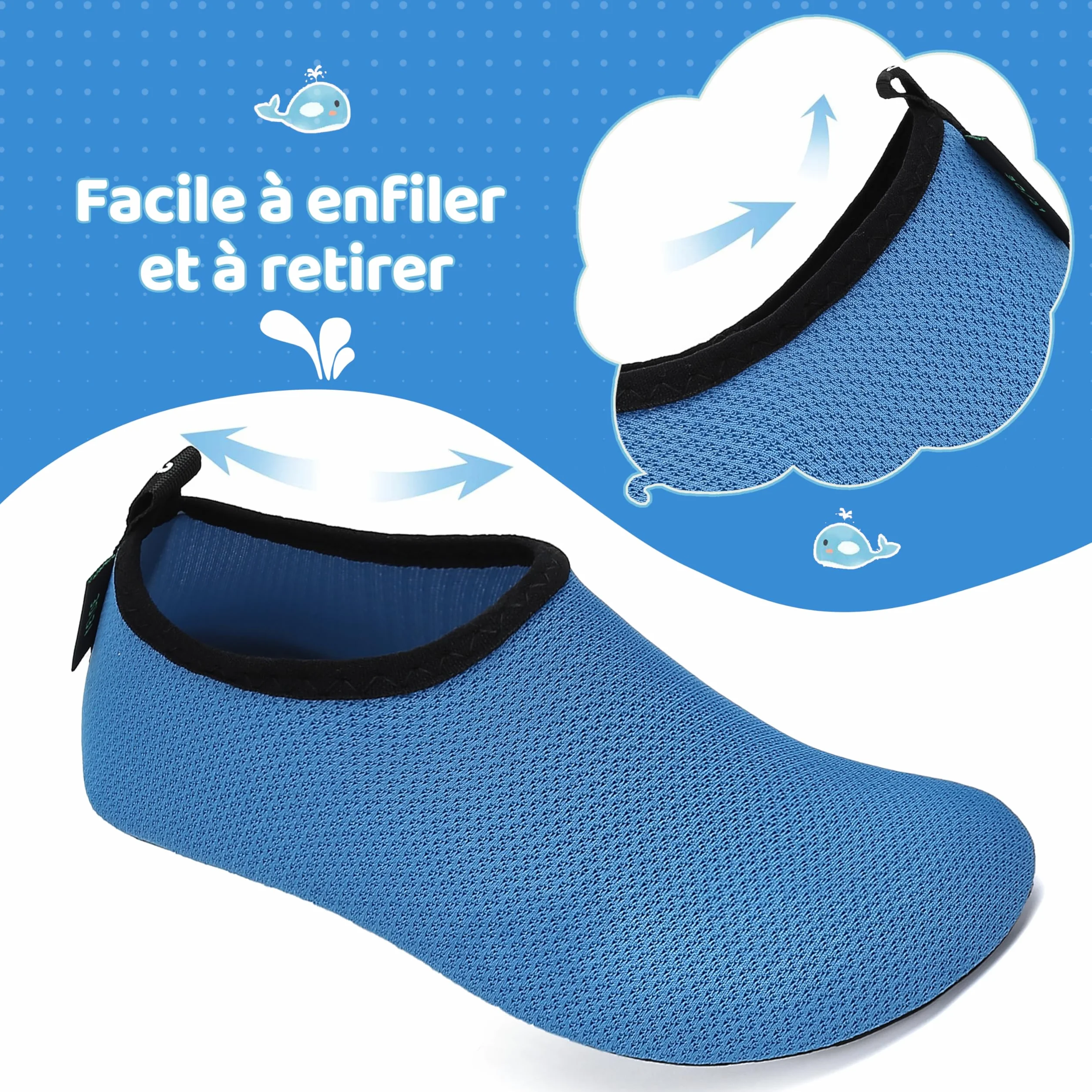 SAGUARO Chaussures d'eau Enfant Pieds Nus Sport Aquatique Barefoot Garçon Fille Taille 20-37 EU
