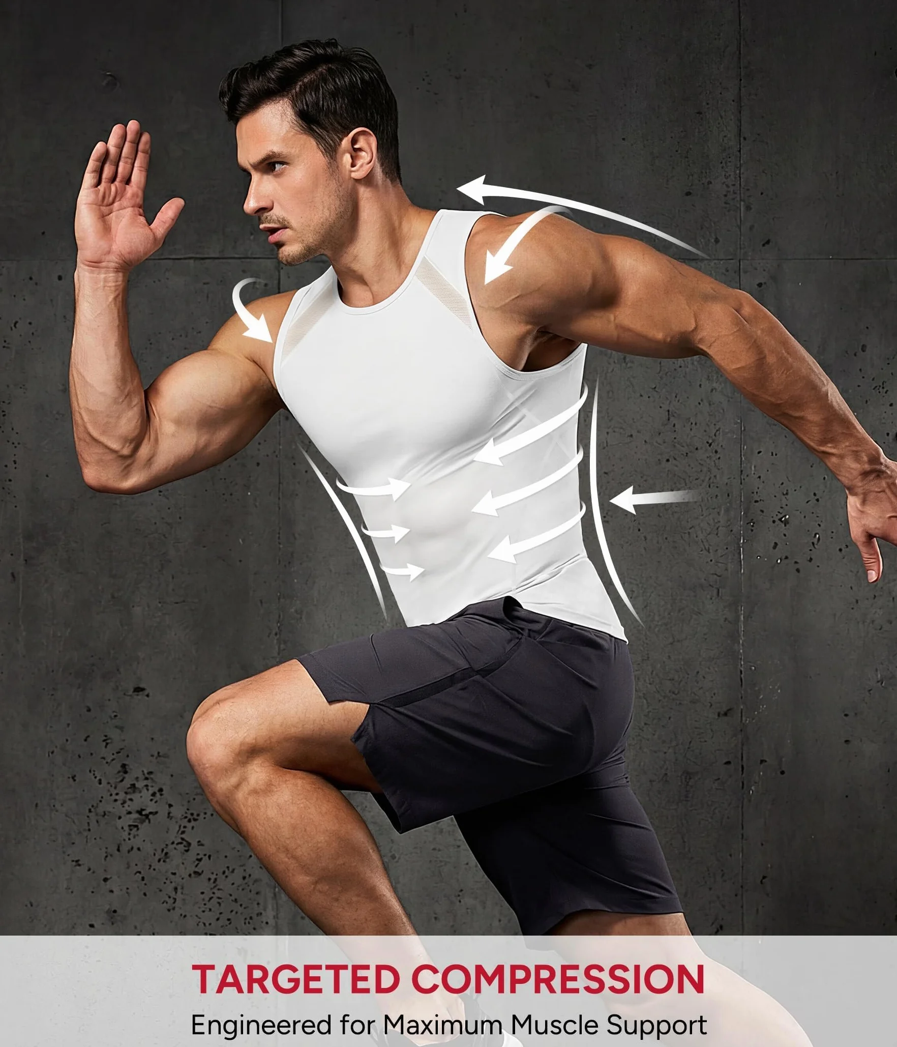 Nebility Compression Débardeur Gainant Homme Gaine Ventre Plat T Shirt Invisible Body Shaper