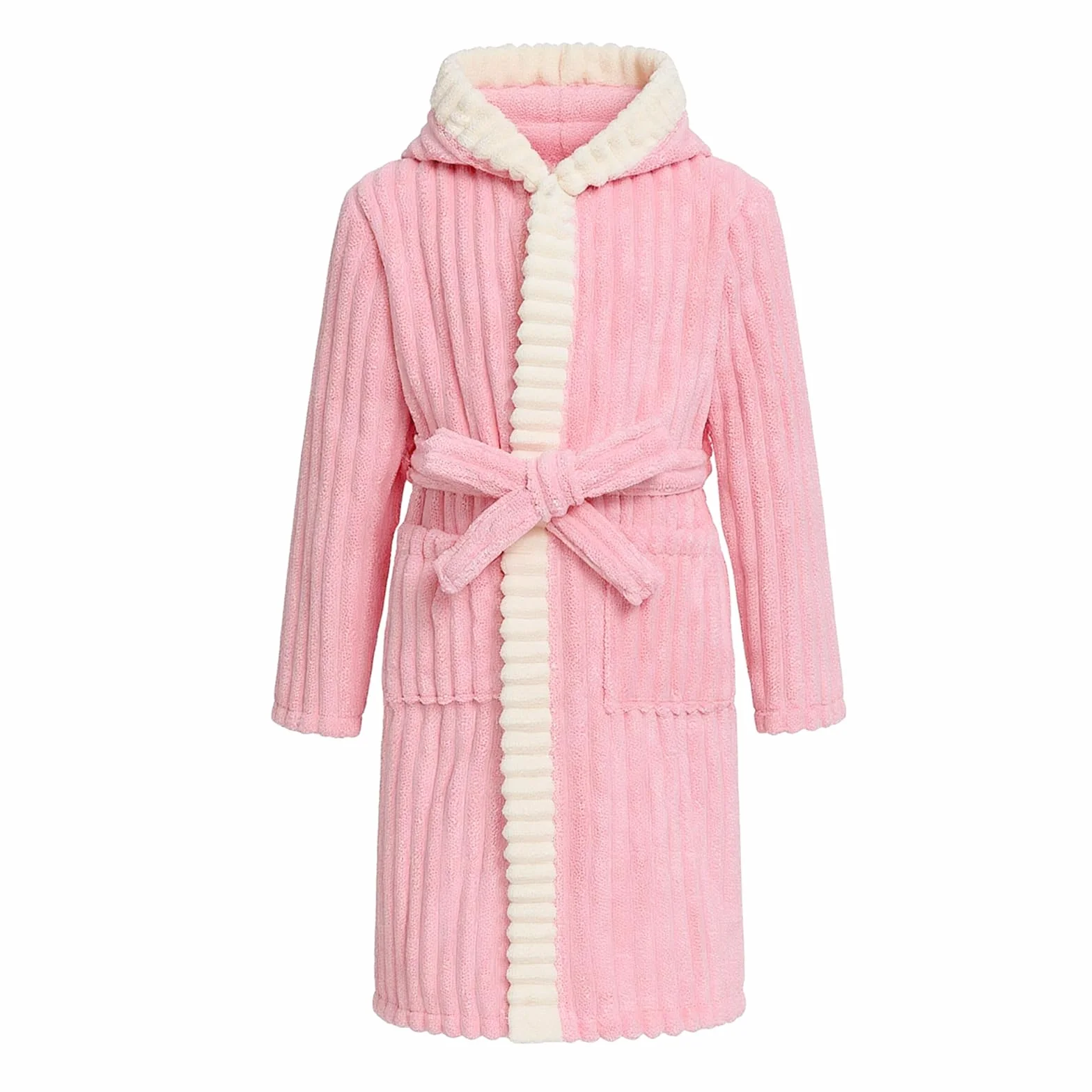 WYTbaby Peignoir à capuche en polaire pour filles Chaud et doux 4-14 ans