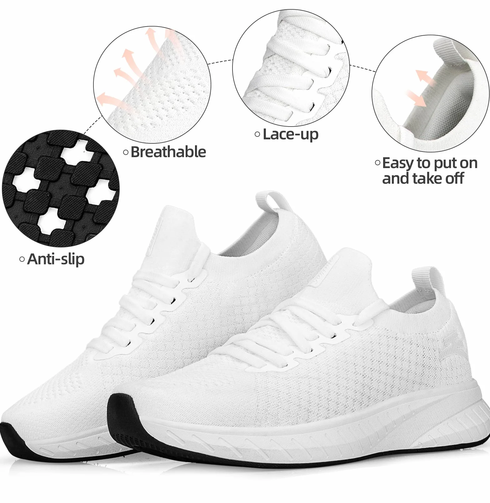 Basket Femme Chaussures de Sport Confort Respirant Léger Fitness Gym Jogging Outdoor Sneakers