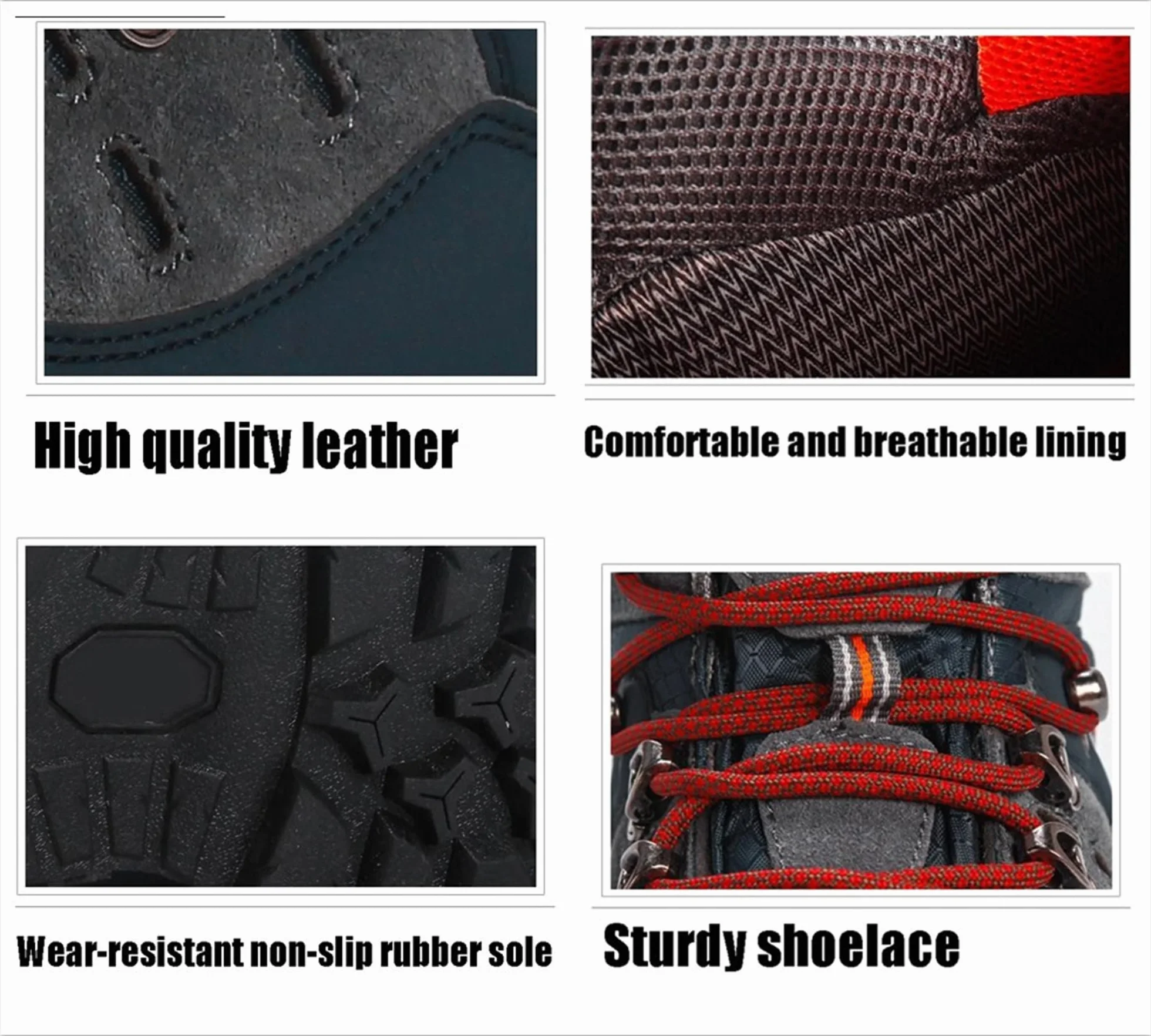 SANANG Bottes de randonnée en cuir pour hommes sport alpinisme