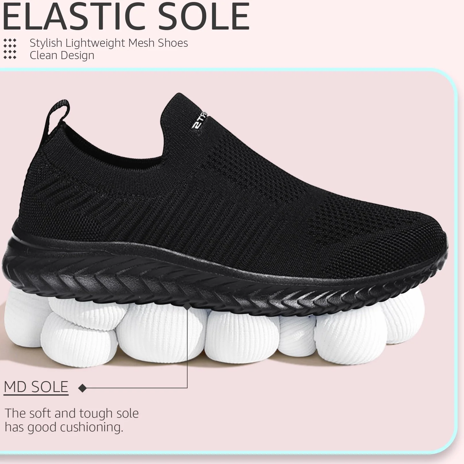 Chaussure de Running Fitness Légères Slip on pour Femmes