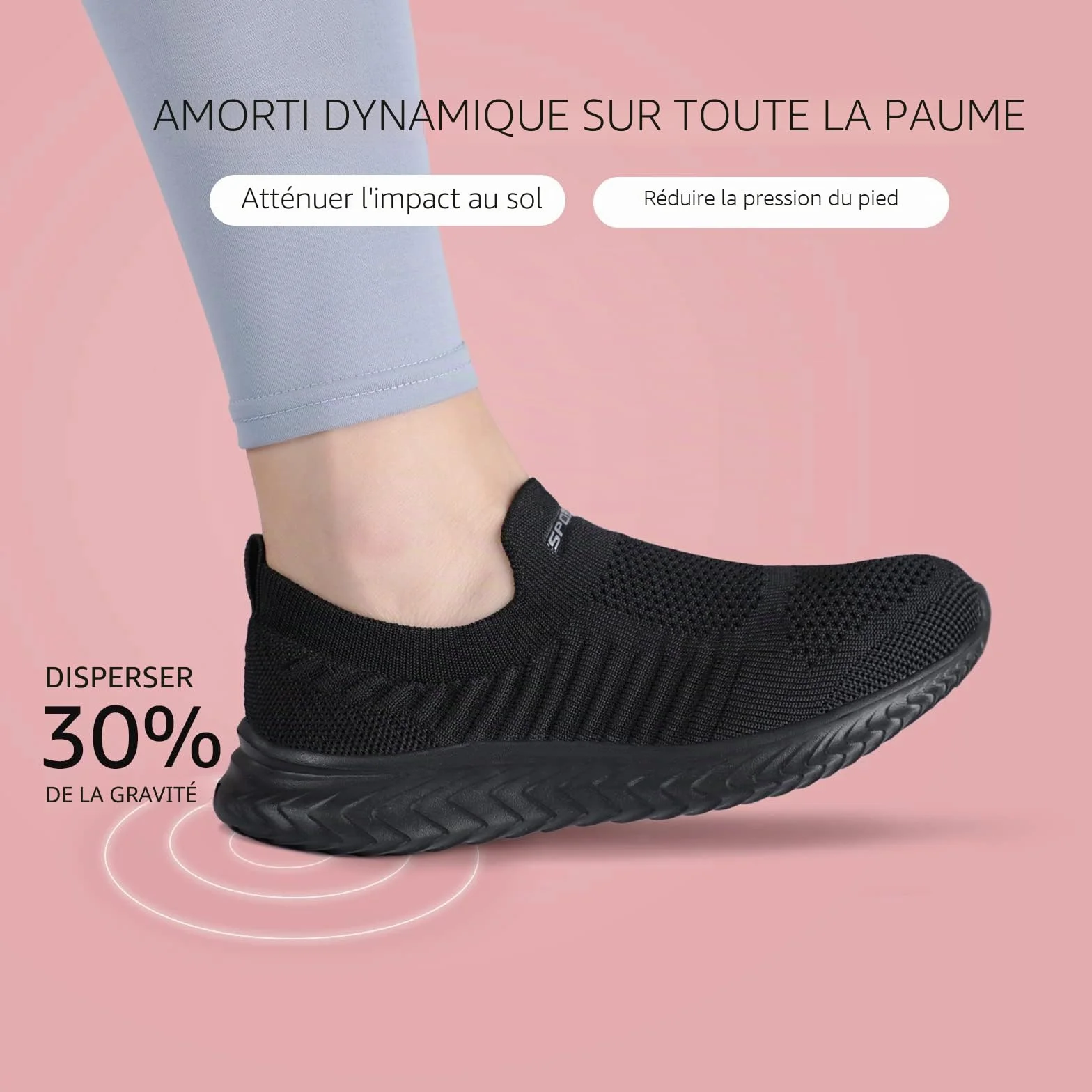 HKR Basket Femme Respirantes Chaussures de Running Marche Légères Sneakers 35-42EU