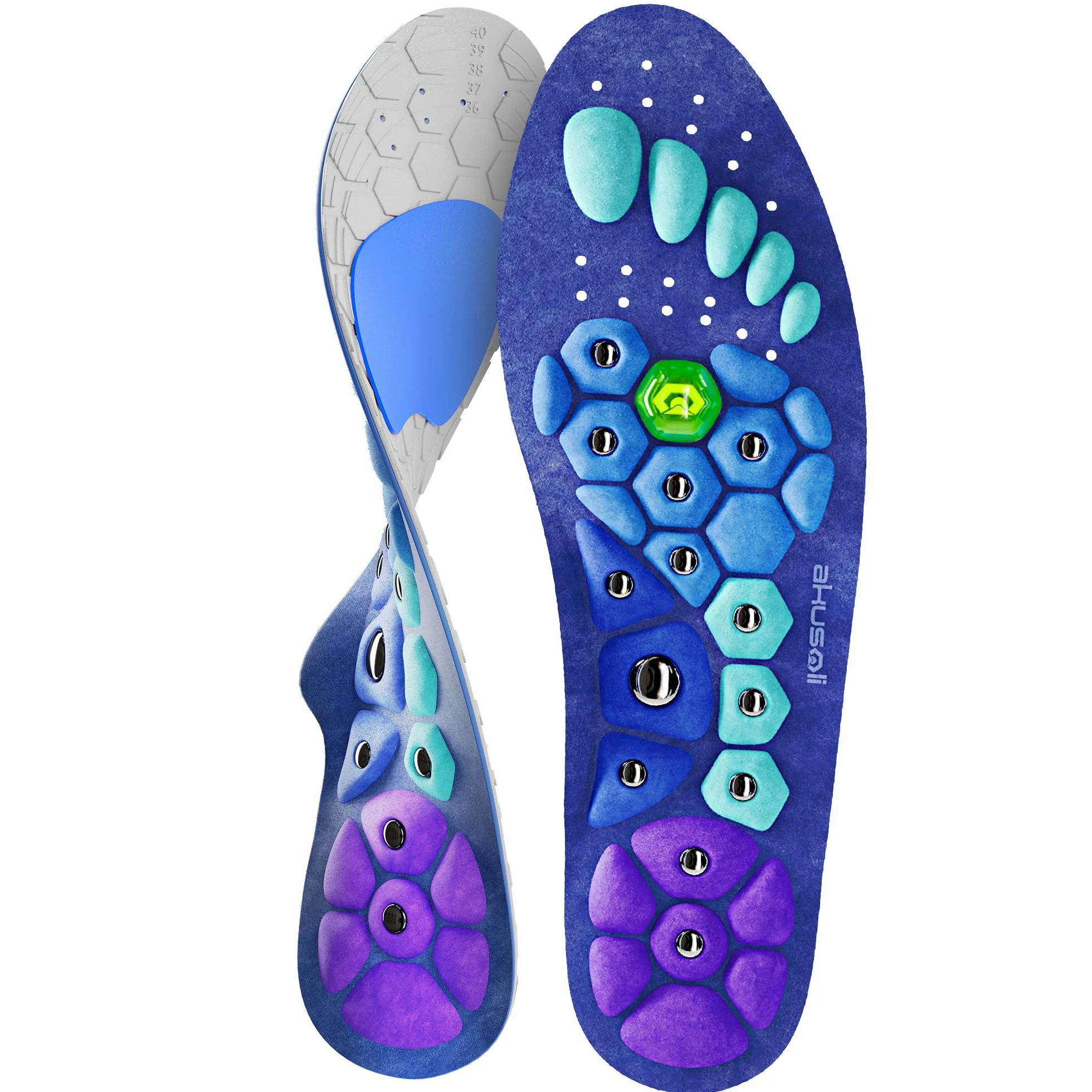 Akusoli Semelles Magnétiques de Soutien Voûte Pieds Plats EU36-41.5