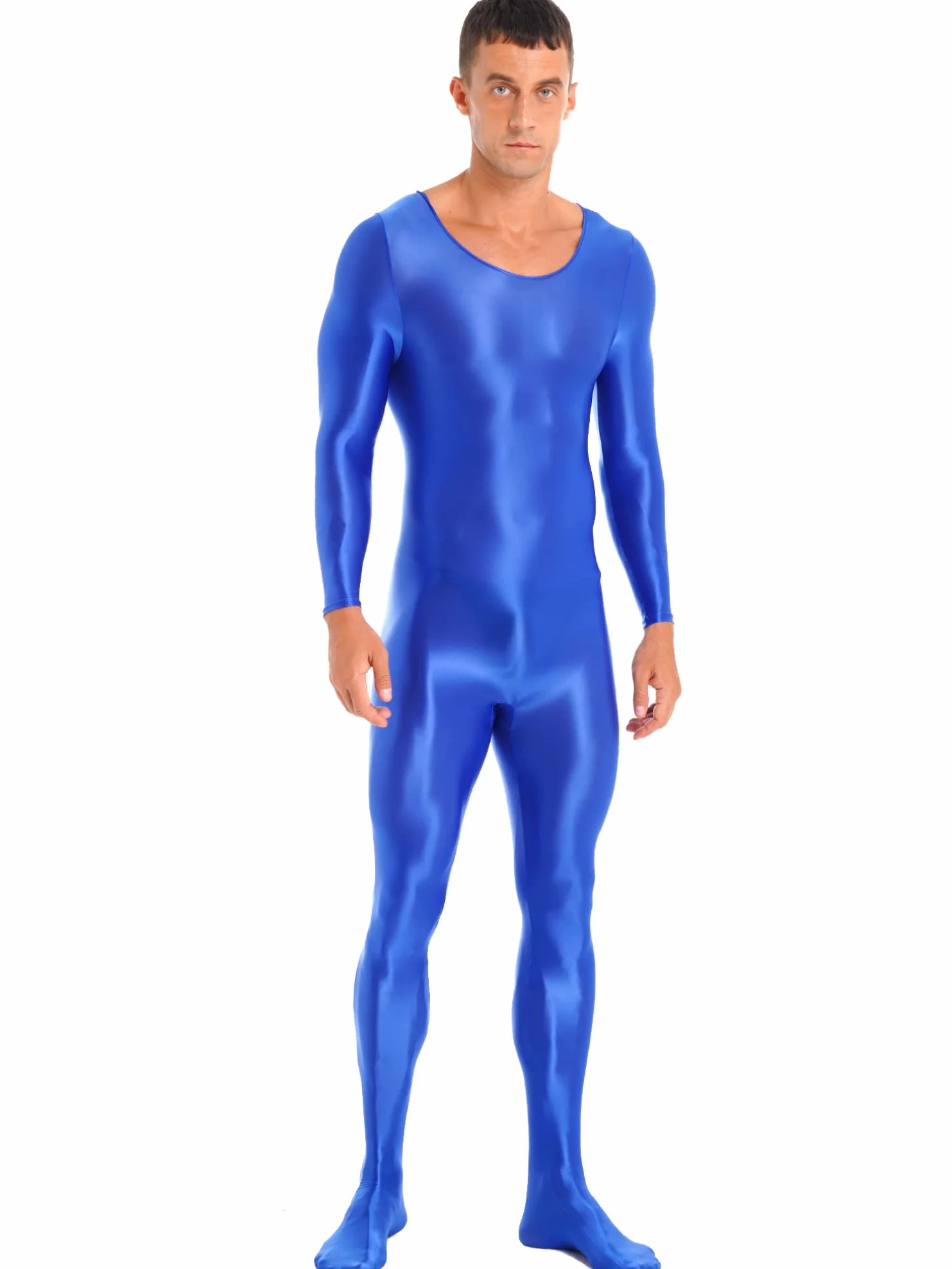 Agoky Catsuit Homme Combinaison Intégrale Maillot Une Pièce à Glissière Justaucorps Sport