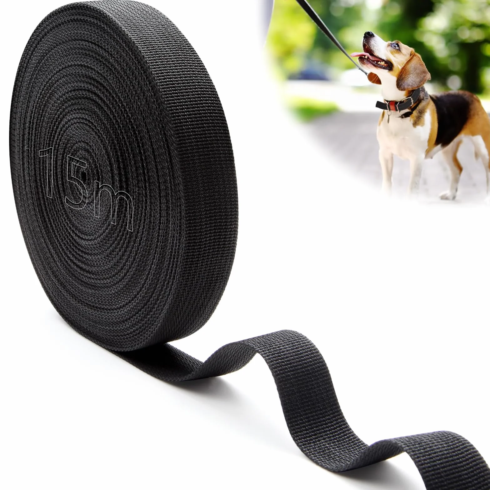 Sangle Couture Nylon Noire 15M 25mm Découpable pour Sac à Dos DIY