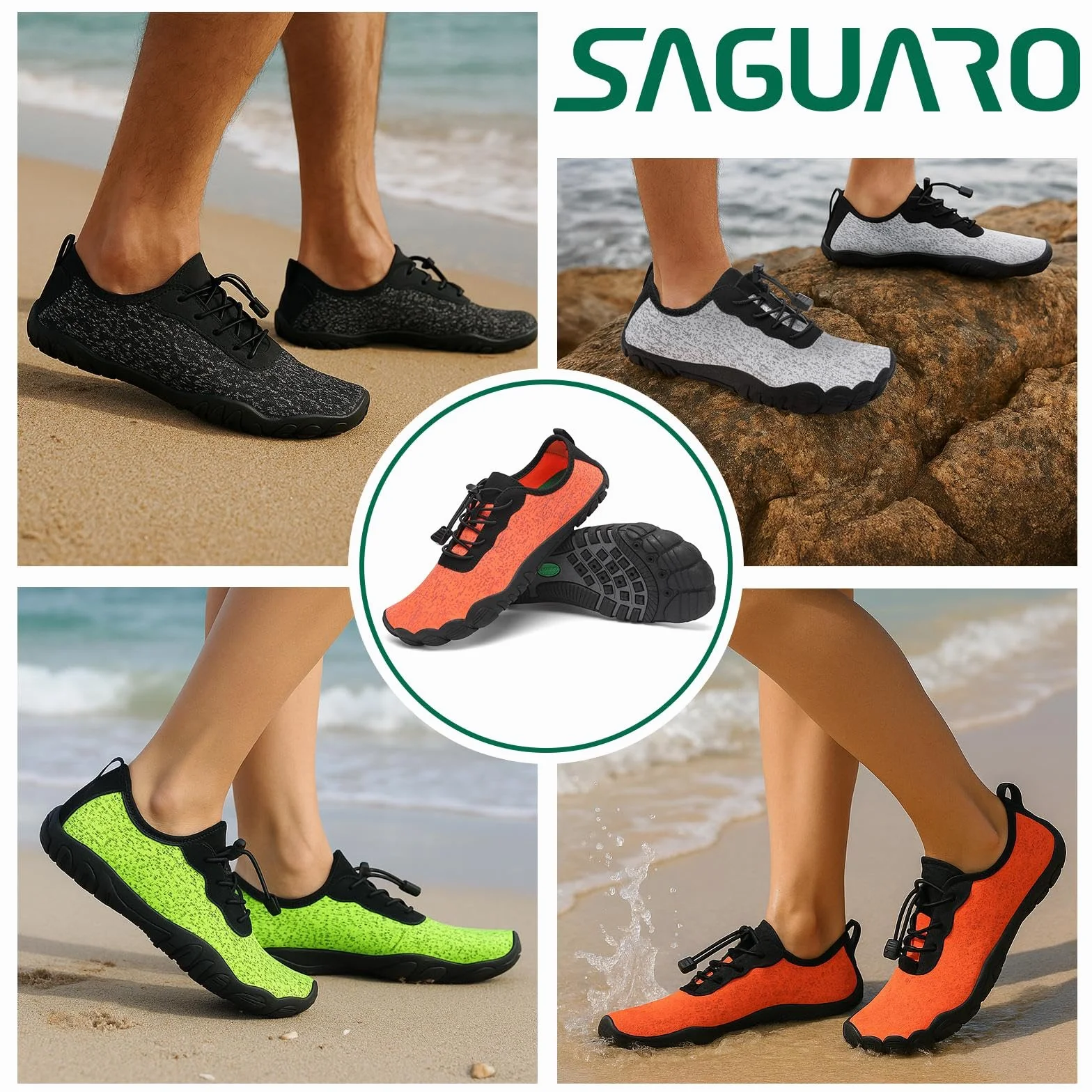 SAGUARO Chaussures Sport Aquatique Semelle Épaisse Mixte Adulte