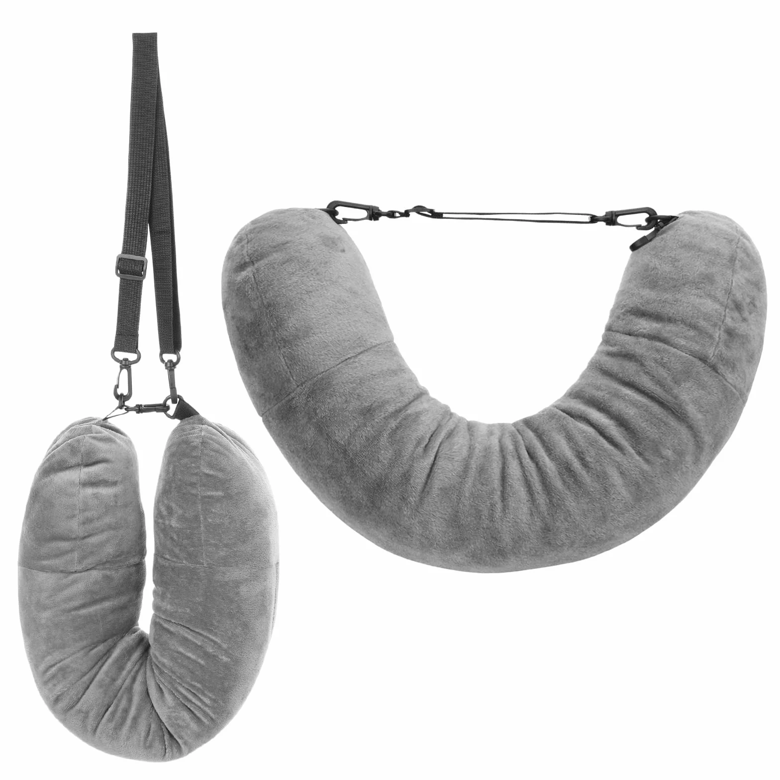 Qianyu Coussin de nuque rechargeable 80 x 19 cm imperméable forme U voyage