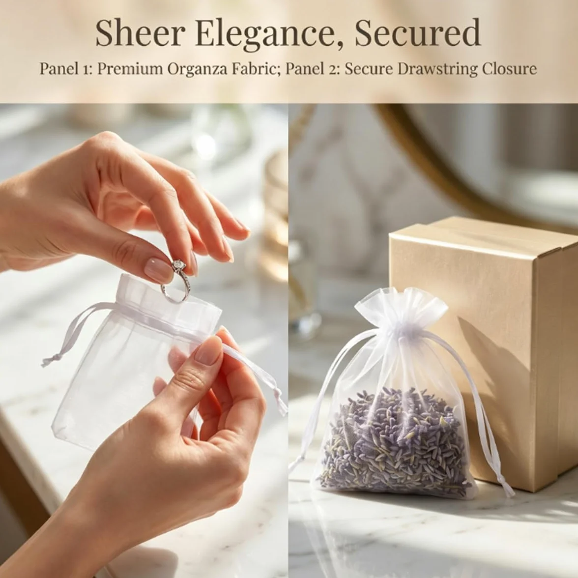Sachets en Organza 100 Pièces 12x9 cm Pochettes Cadeau Bijoux avec Cordon Sac à Bijoux Mariage Anniversaire