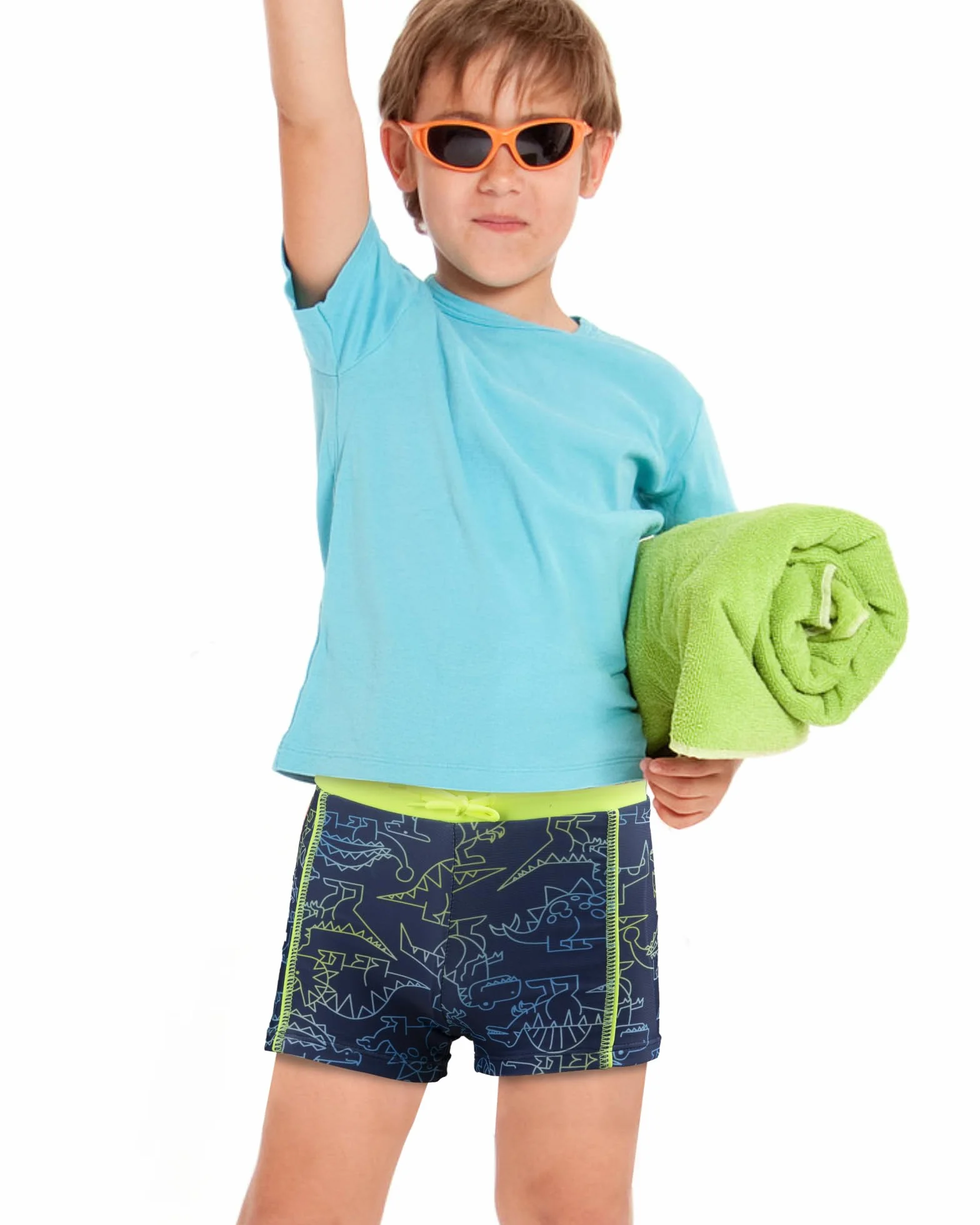 Maillots de Bain pour Garçons 2-11 Ans, Short de Bain Élastique Séchage Rapide