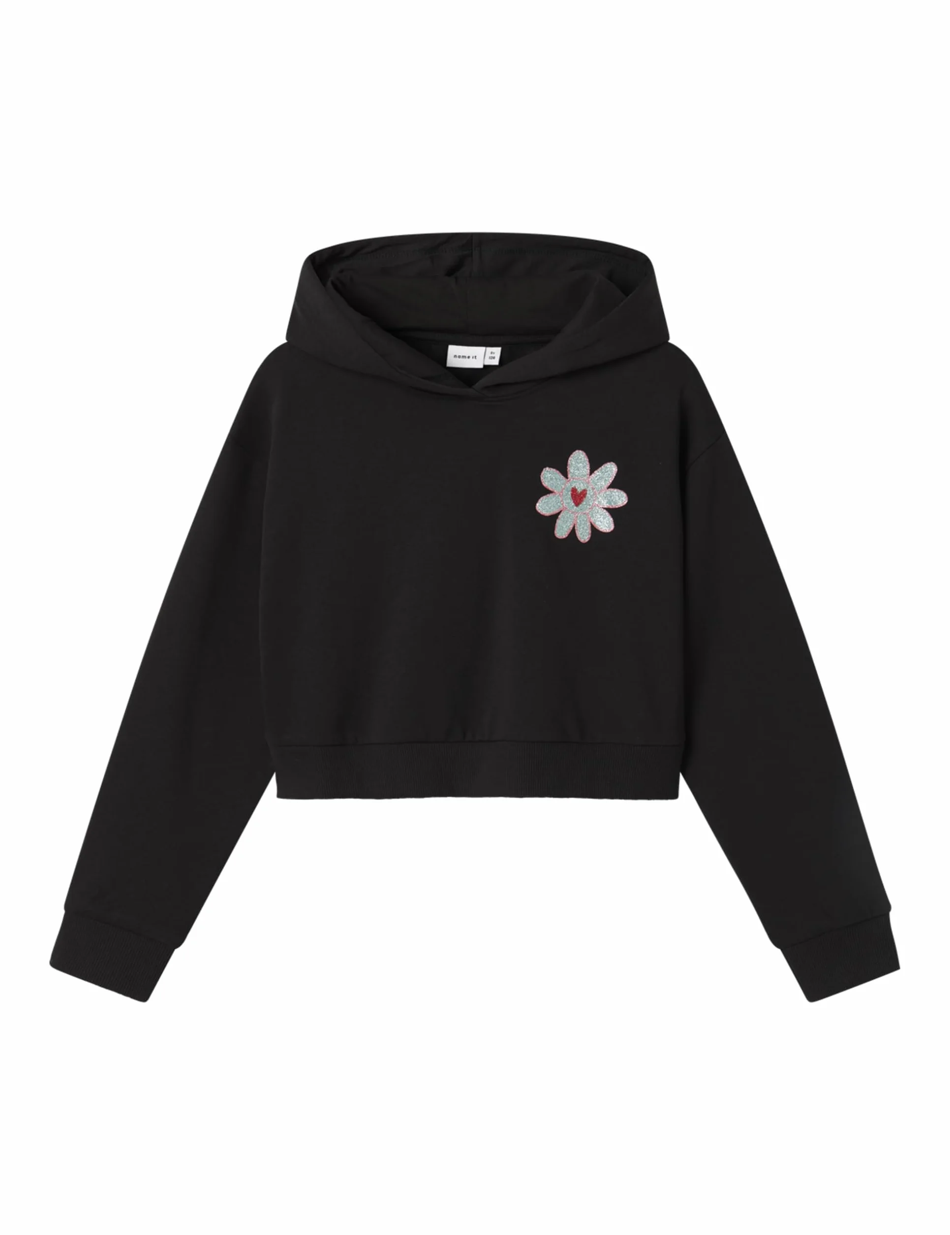 NAME IT Nkfkory Ls Crop SWE Wh Bru PS Noos Fille
