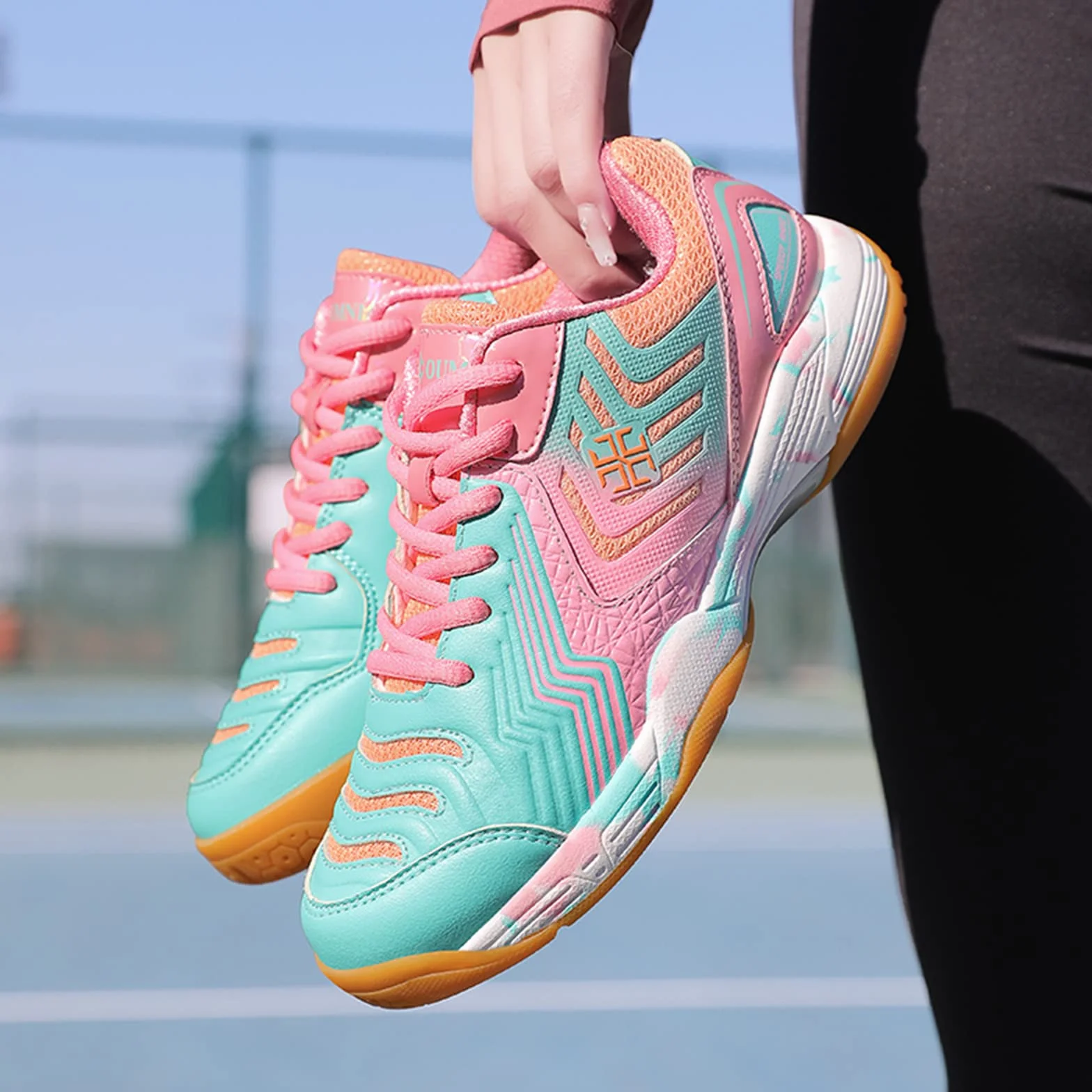 Chaussures De Badminton pour Femmes Antidérapantes Légères Sport D'intérieur