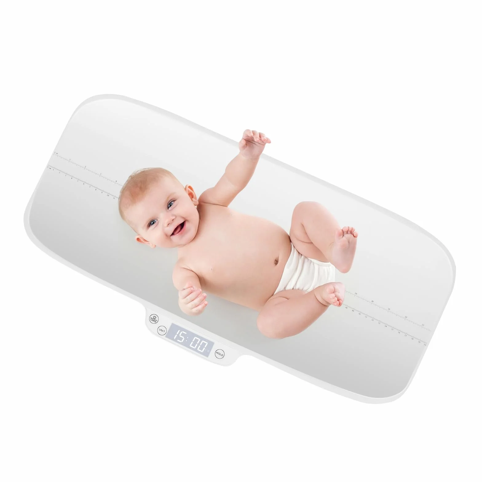 GOPLUS Pèse-Bébé Numérique 30 Kg, Fonctions de Maintien et de Tare, Affichage LED
