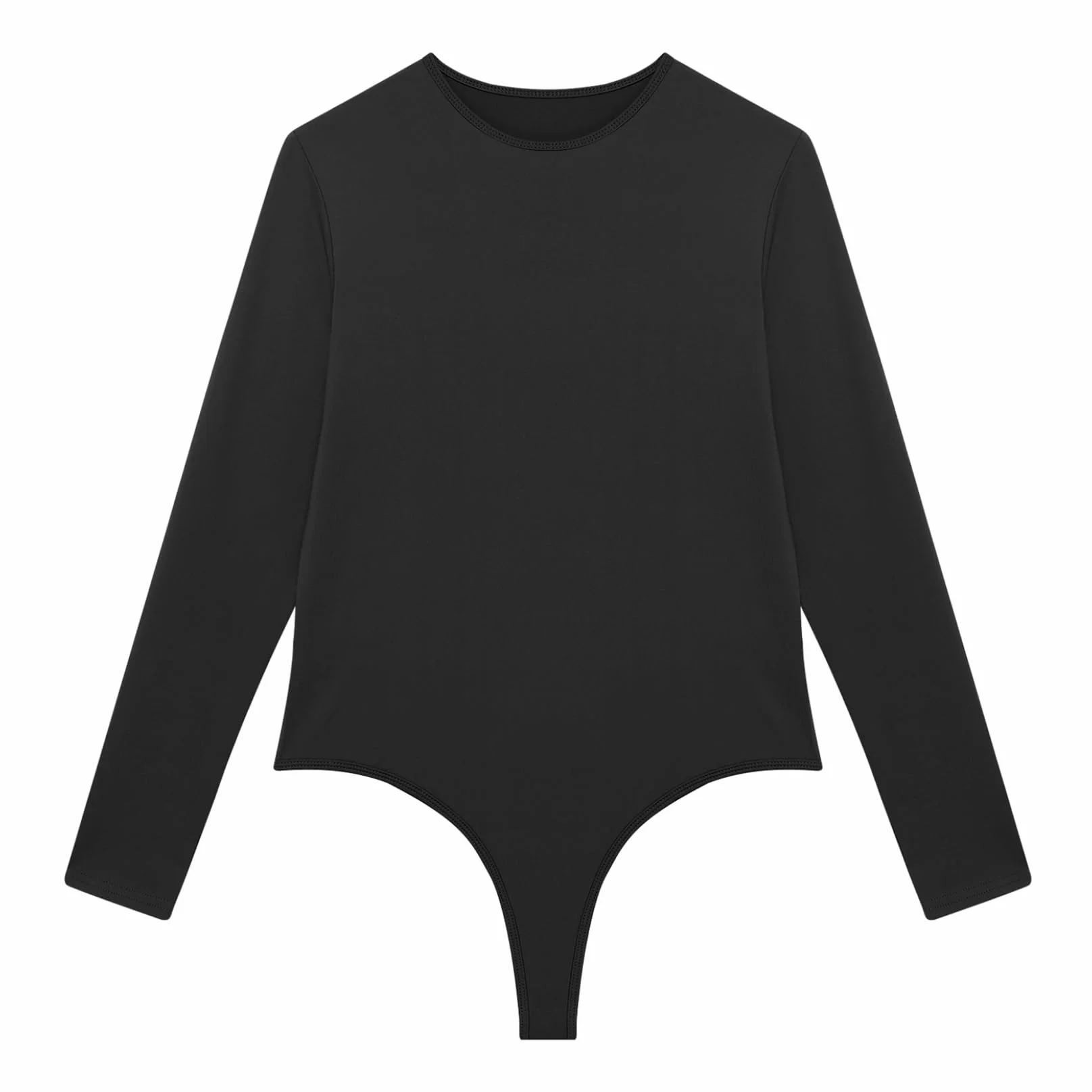 Body String Homme Justaucorps Danse Sport Combinaison Manches Longues Noir L-XL