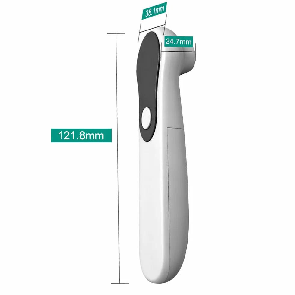 Thermomètre Frontal Sans Contact Infrarouge Numérique pour Adultes et Bébé, Écran LCD, Alerte Fièvre, Blanc