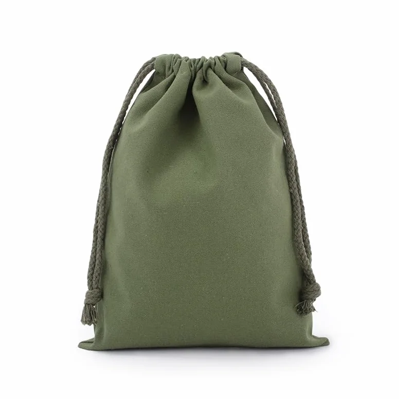 WANYI Pochette Tissu Coton 18x25cm Sacs Cadeaux avec Cordon de Serrage 2 Pièces