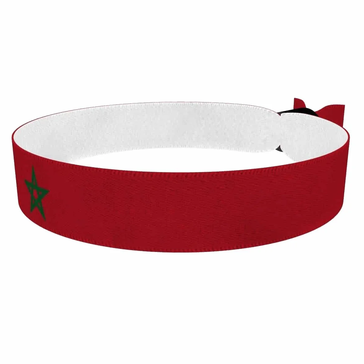 Bracelet Drapeau du Maroc imperméable Accessoire en tissu unisexe pour événements sportifs et festivals