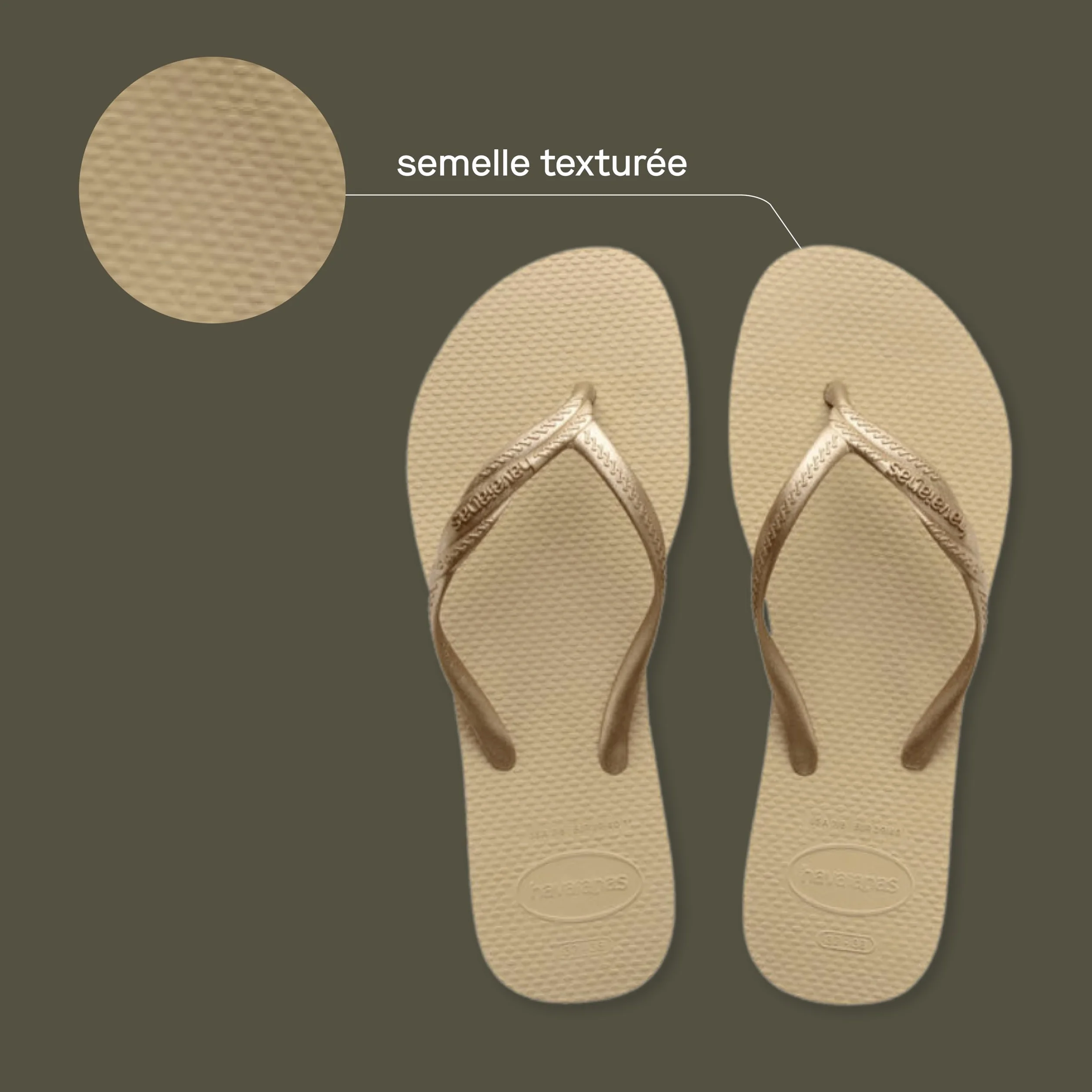 Havaianas Fantasia Damen Flip-Flops mit Metallic-Streifen