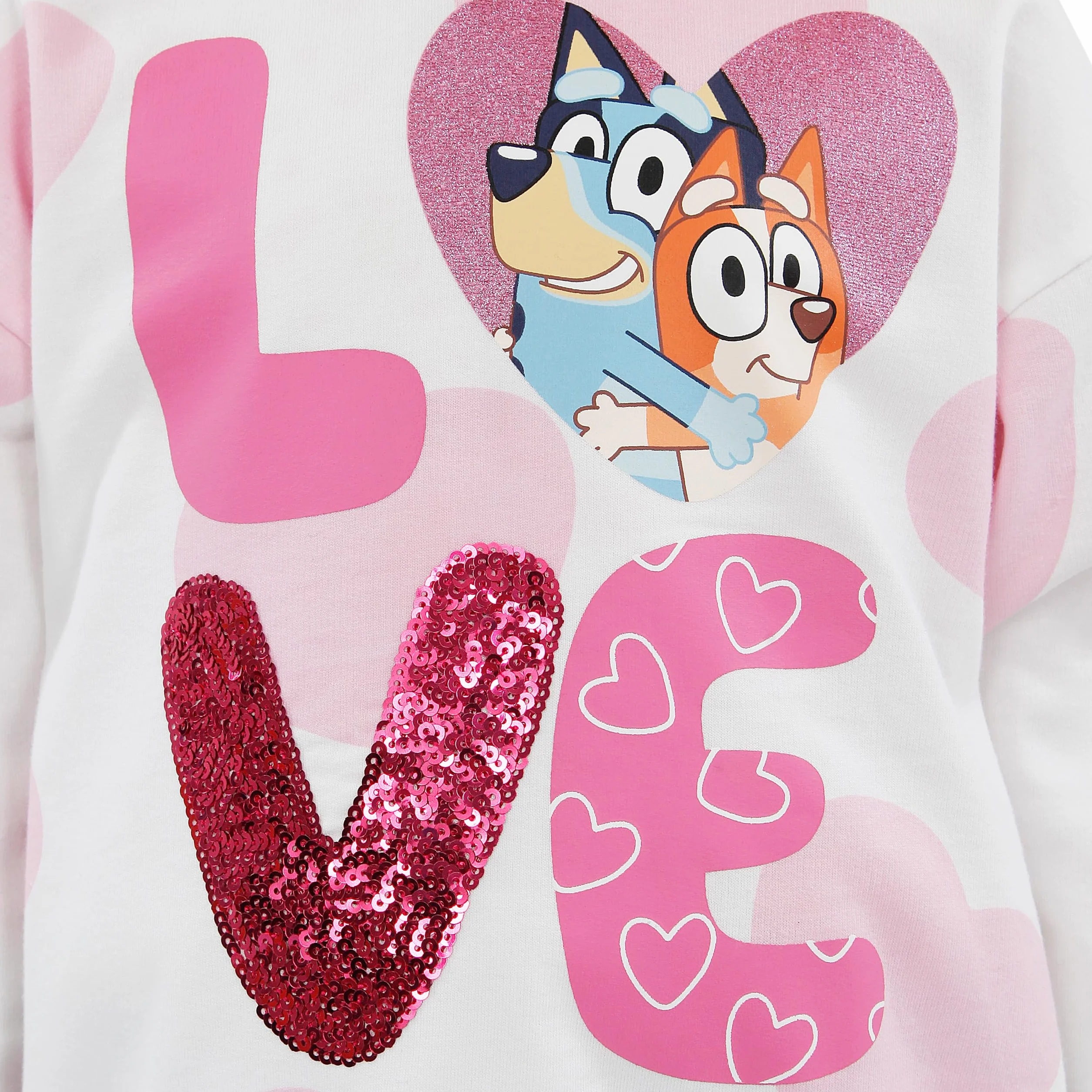 Sweatshirt Fille Coton Paillettes BlueY Pull Bingo Enfant