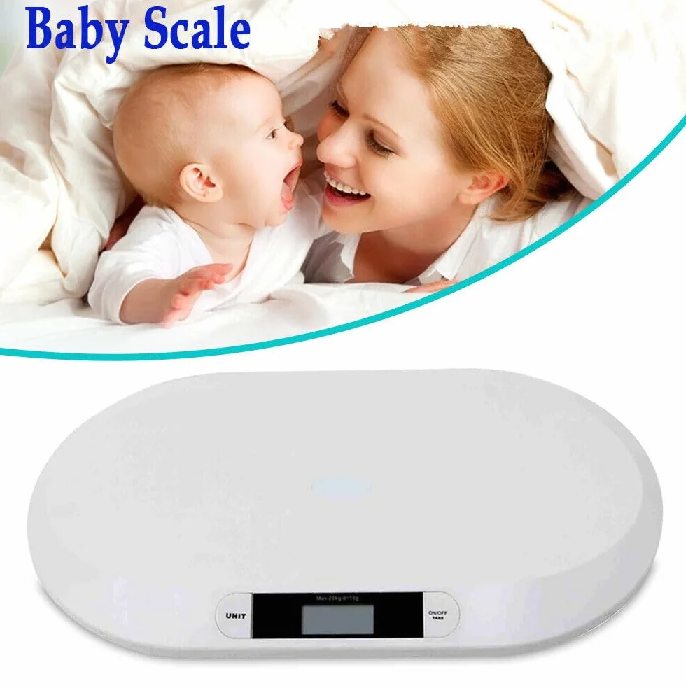 Pèse-bébé numérique pour animaux 20 kg écran LCD kg/livres/pierres