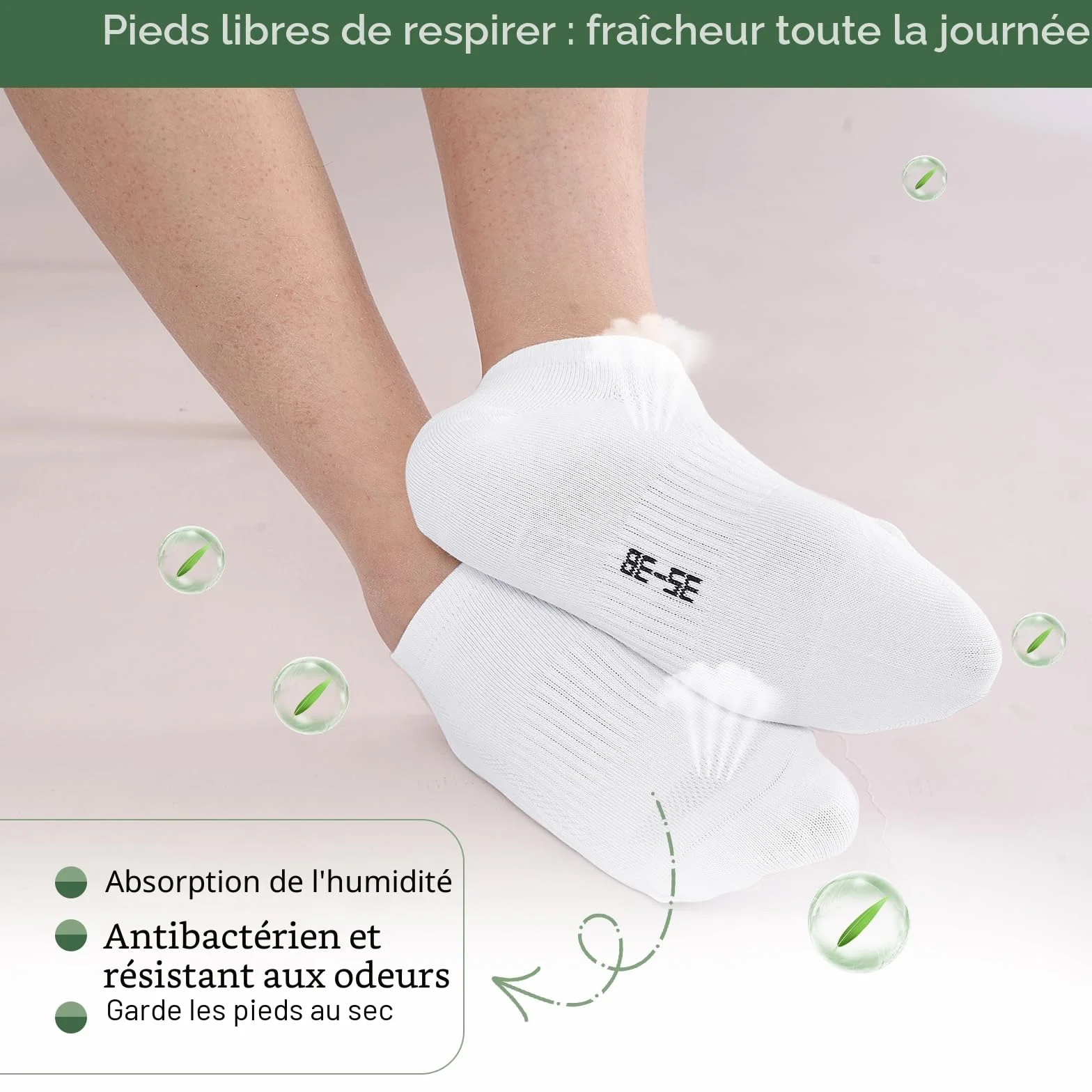 Cirorld Chaussettes Sport en Bambou Coton 6 Paires 39-42 43-46 Respirantes Anti-Odeurs Antibactériennes