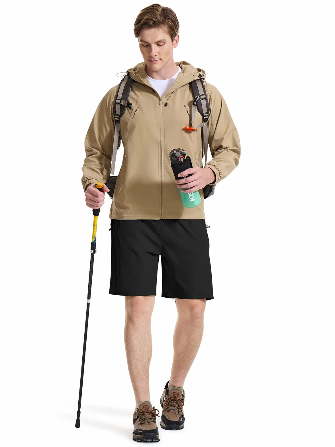 CIMIC Shorts de Sport Hommes Poche Zippée Respirant Séchage Rapide Running Fitness Tennis