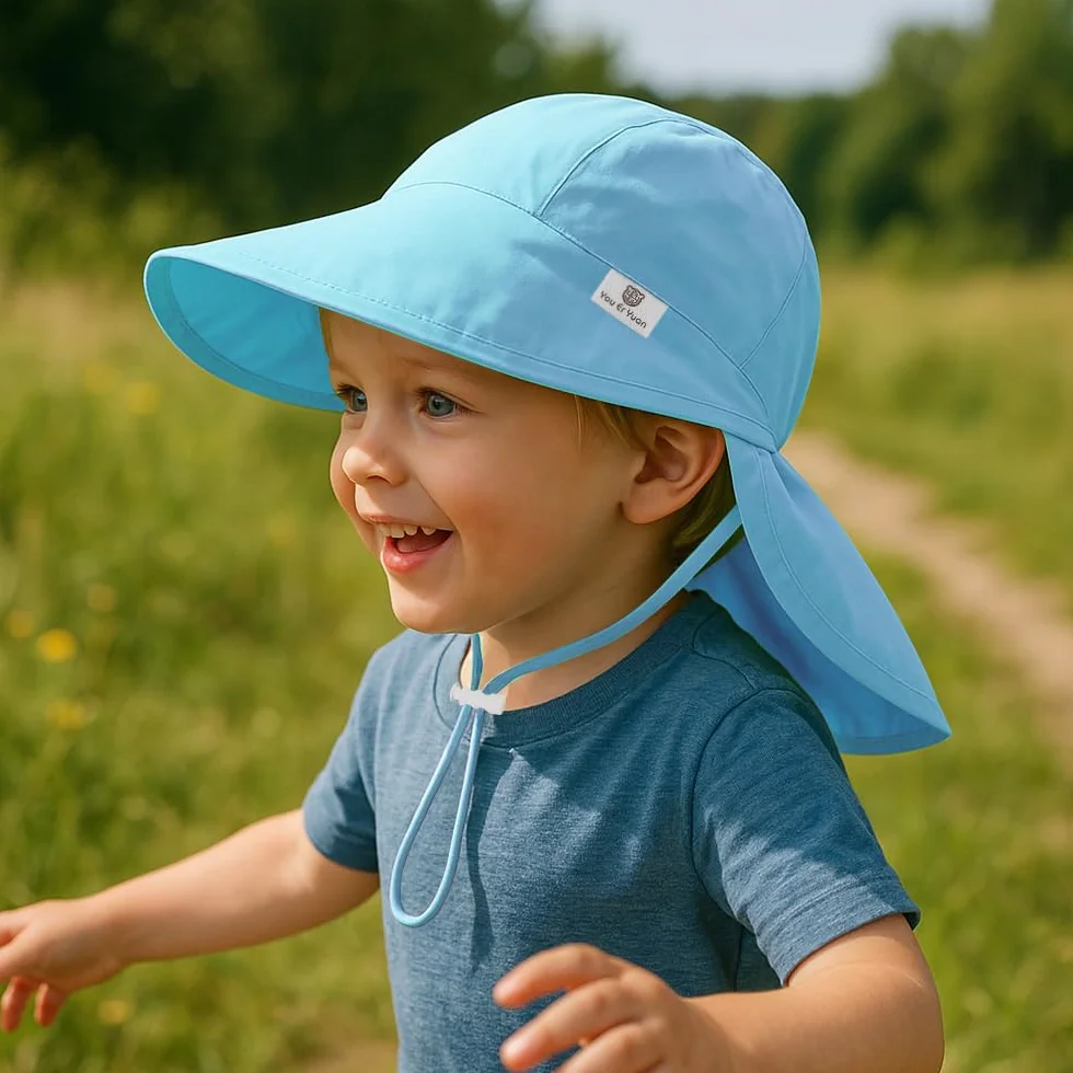 Chapeau Anti UV Bébé Enfant Respirant (Beige)