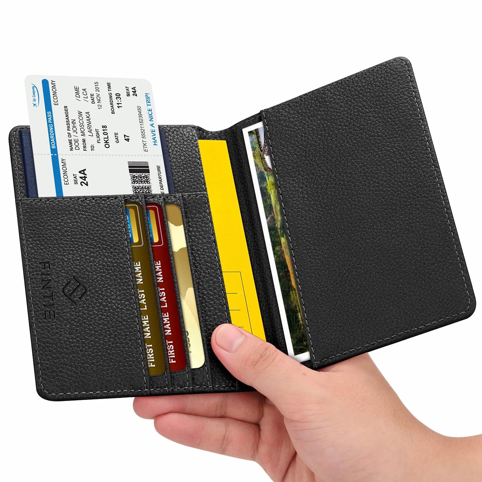 FINTIE Étui de Protection pour Passeport Portefeuille Voyage
