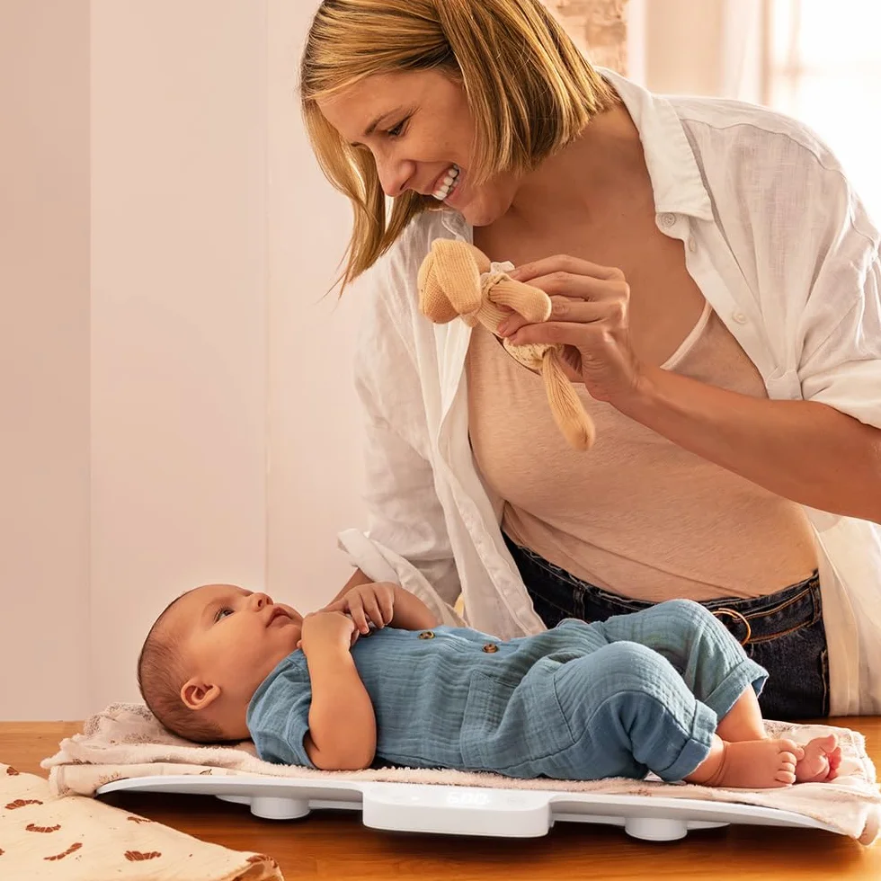 Cecotec Pèse bébés Nana BabyCare SmartWeight Écran LED 60x25 cm 50g-40kg Fonction Tare Hold Mètre Ruban Inclus