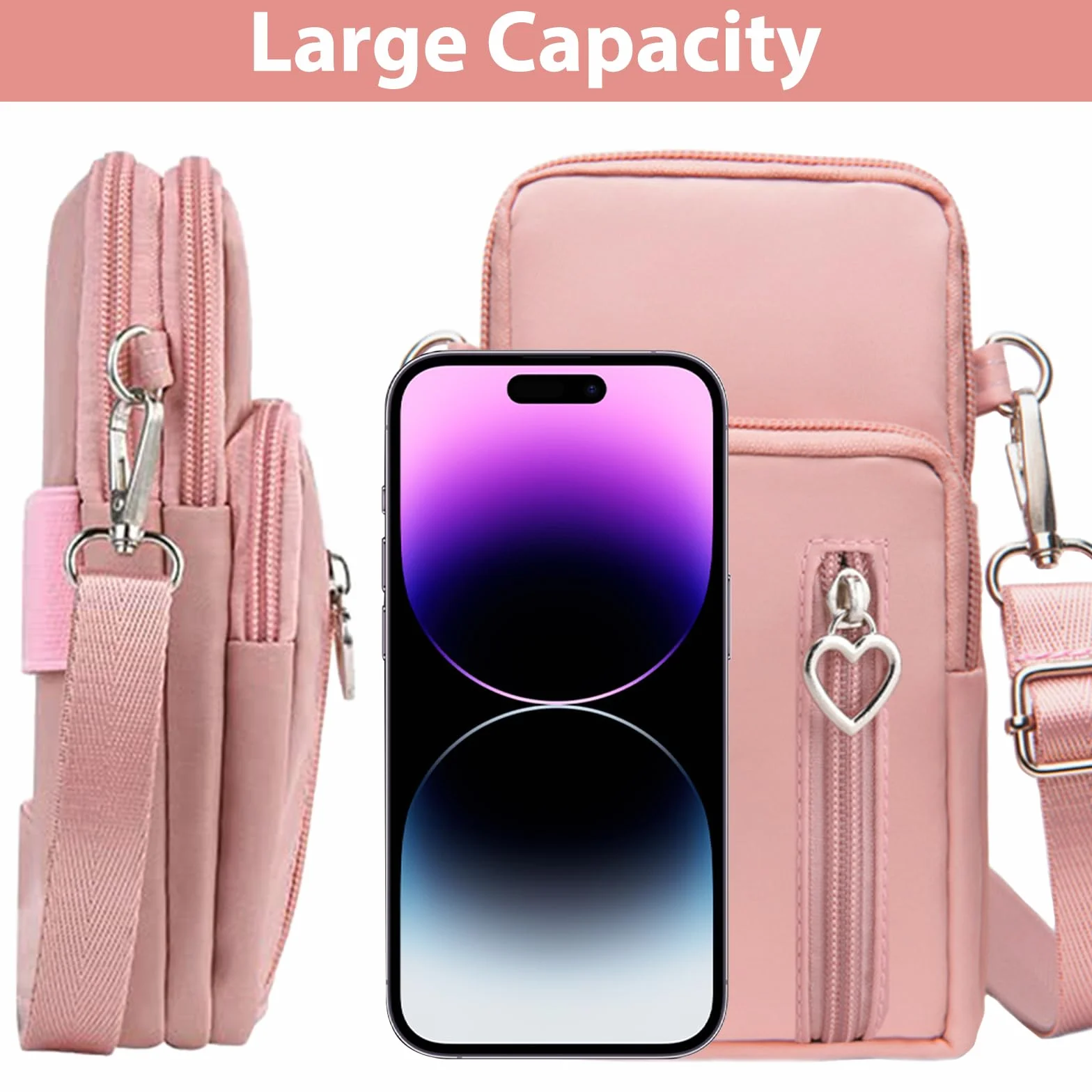 Sac Pochette Téléphone Portable Femme Bandoulière Réglable Running Armbag