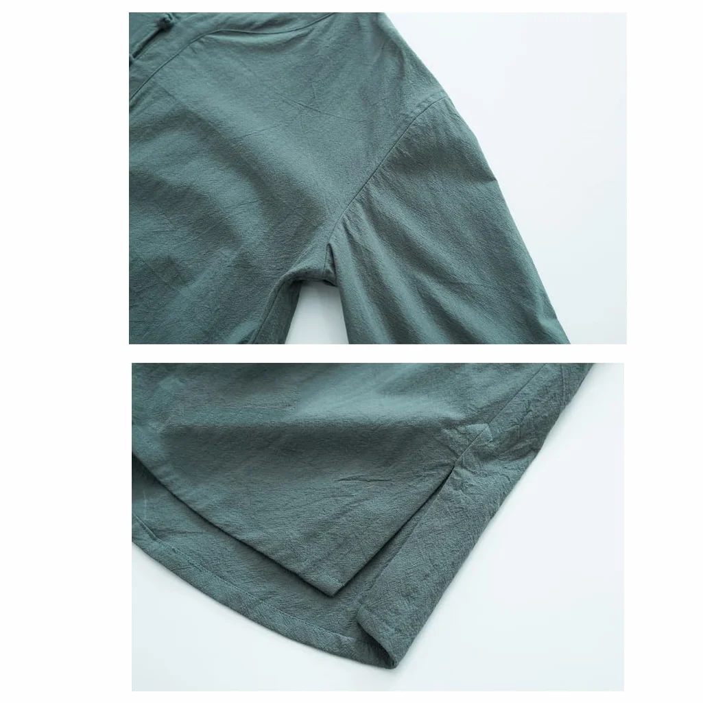 Tenues de Tai Chi Vêtements Uniforme de Kung Fu pour Femmes en Coton et Lin Manches Courtes