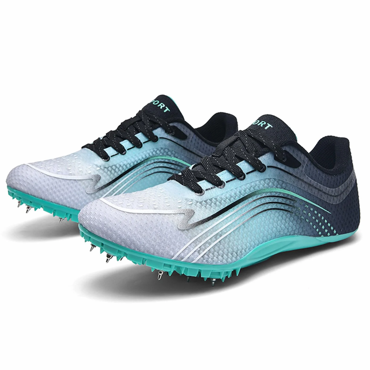 Chaussures de course à crampons Sprint plaque carbone antidérapantes unisexes athlétisme saut en longueur 35-44 EU