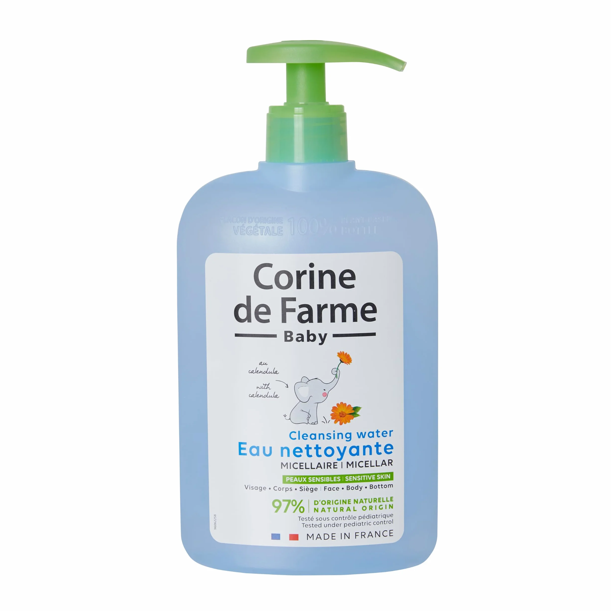 Corine de Farme Eau Nettoyante Micellaire au Calendula Apaisant pour Bébé 500 ml