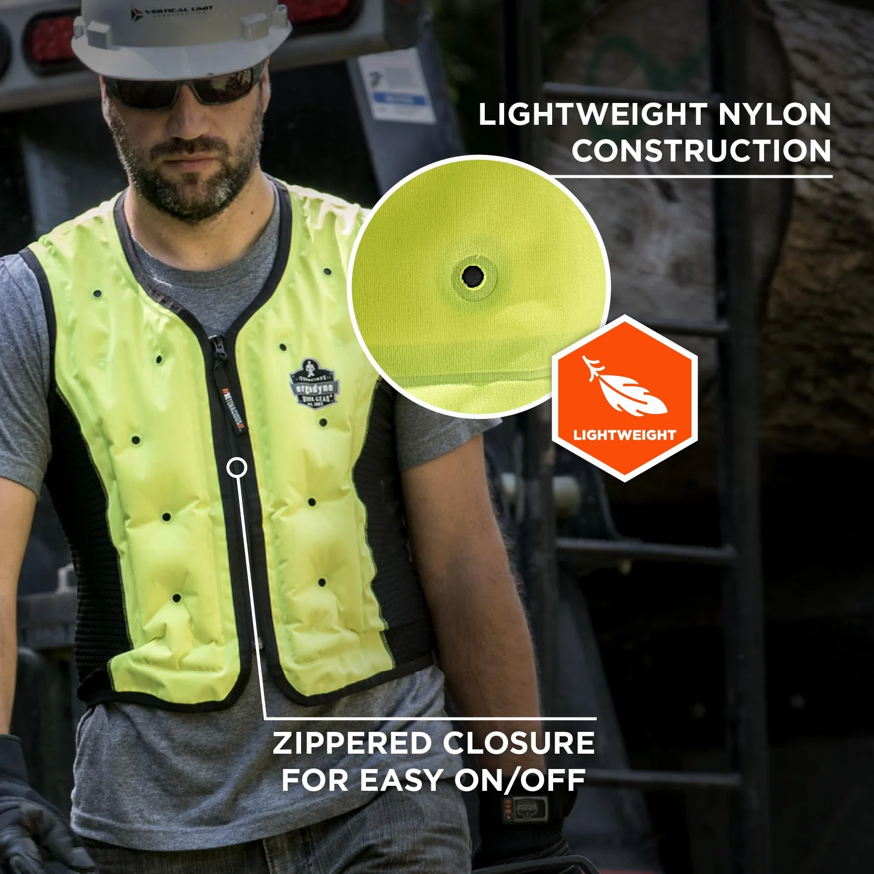 Ergodyne Chill-Its Gilet de Refroidissement 6685 Citron Vert L
