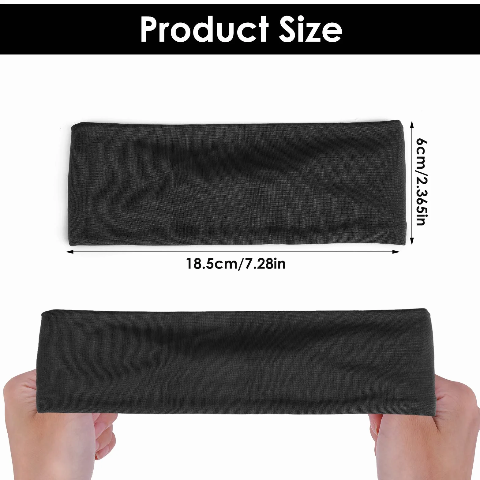 Bandeaux de Sport pour Enfants Bandeau Athlétique Doux Élastique Anti-Humidité Noir Gris foncé