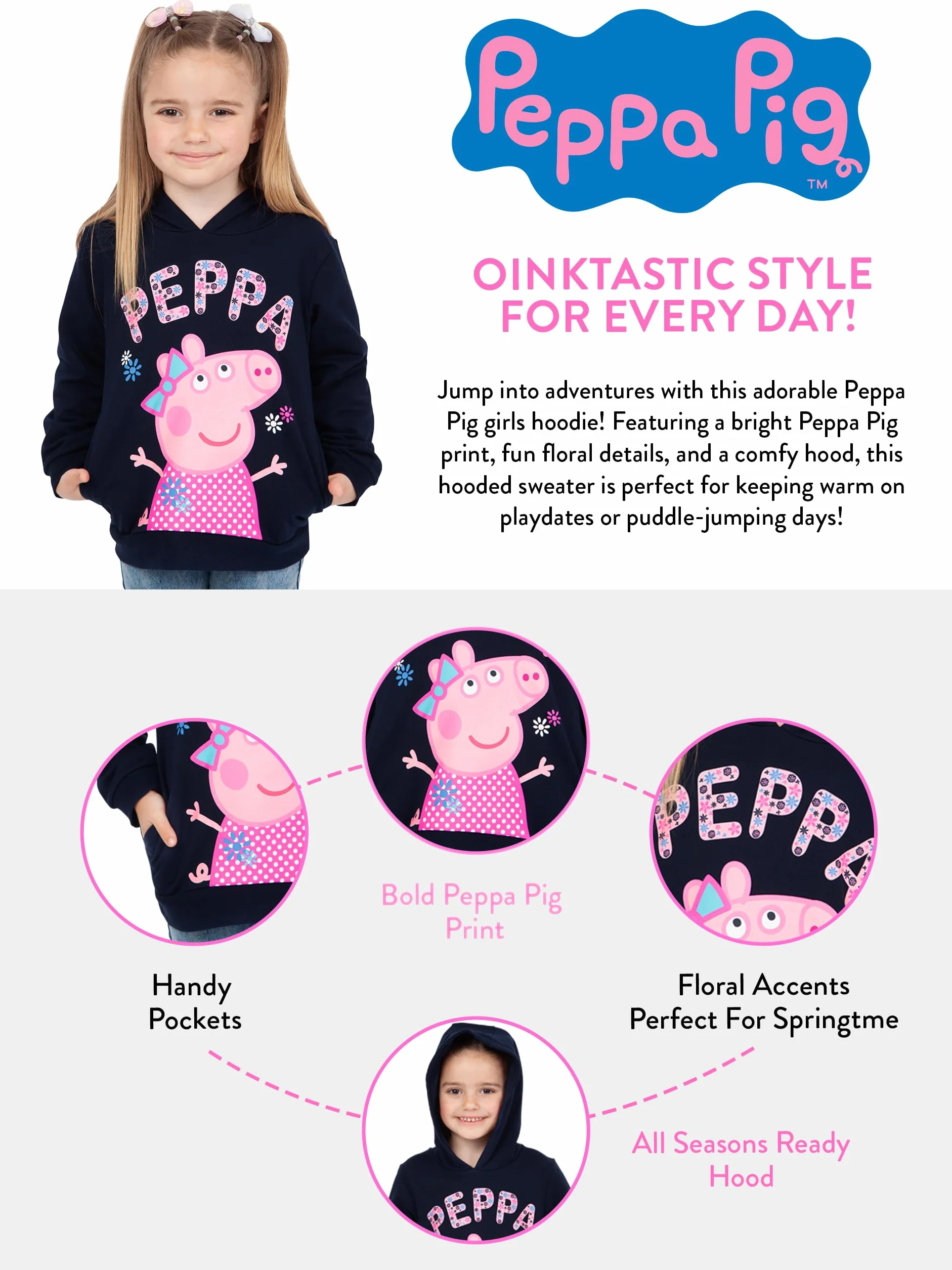 Peppa Pig Sweatshirt à Capuche Fille