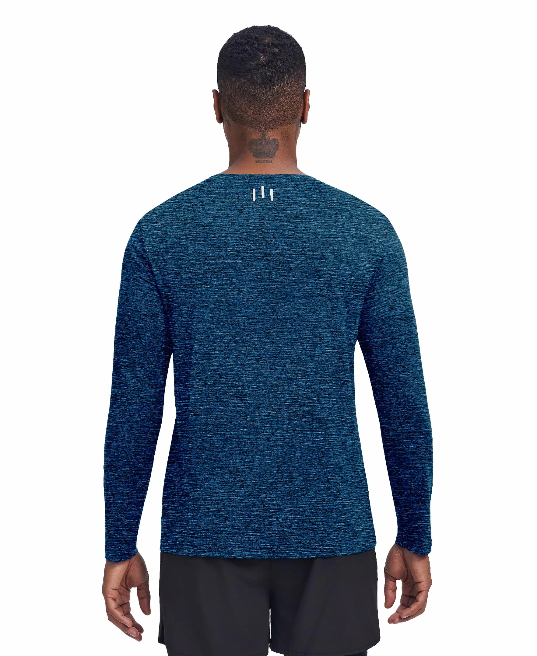 PINSPARK T-Shirt Sport Manches Longues Homme Protection Solaire UPF 50+ Séchage Rapide Col Rond Course à Pied Fitness Randonnée
