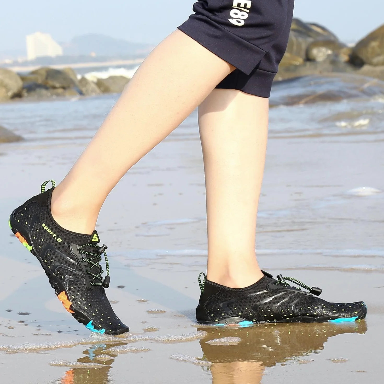 SAGUARO Chaussures Aquatiques Homme Femme Chaussure d'eau Respirant Plage Séchage Rapide Baignade GR.35-48 EU