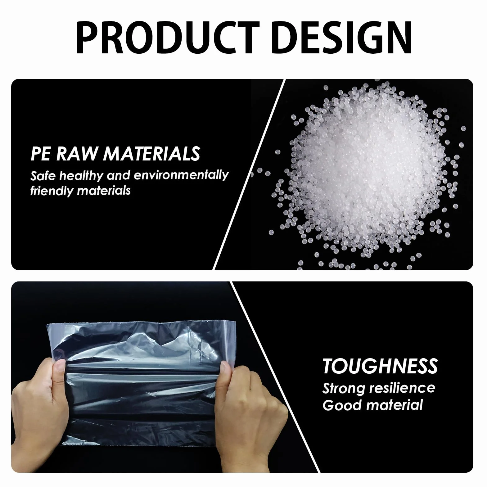 Sachets Plastiques Refermables Zip 10x20 cm Transparent 100 Pièces Sac Plastique Ziplock