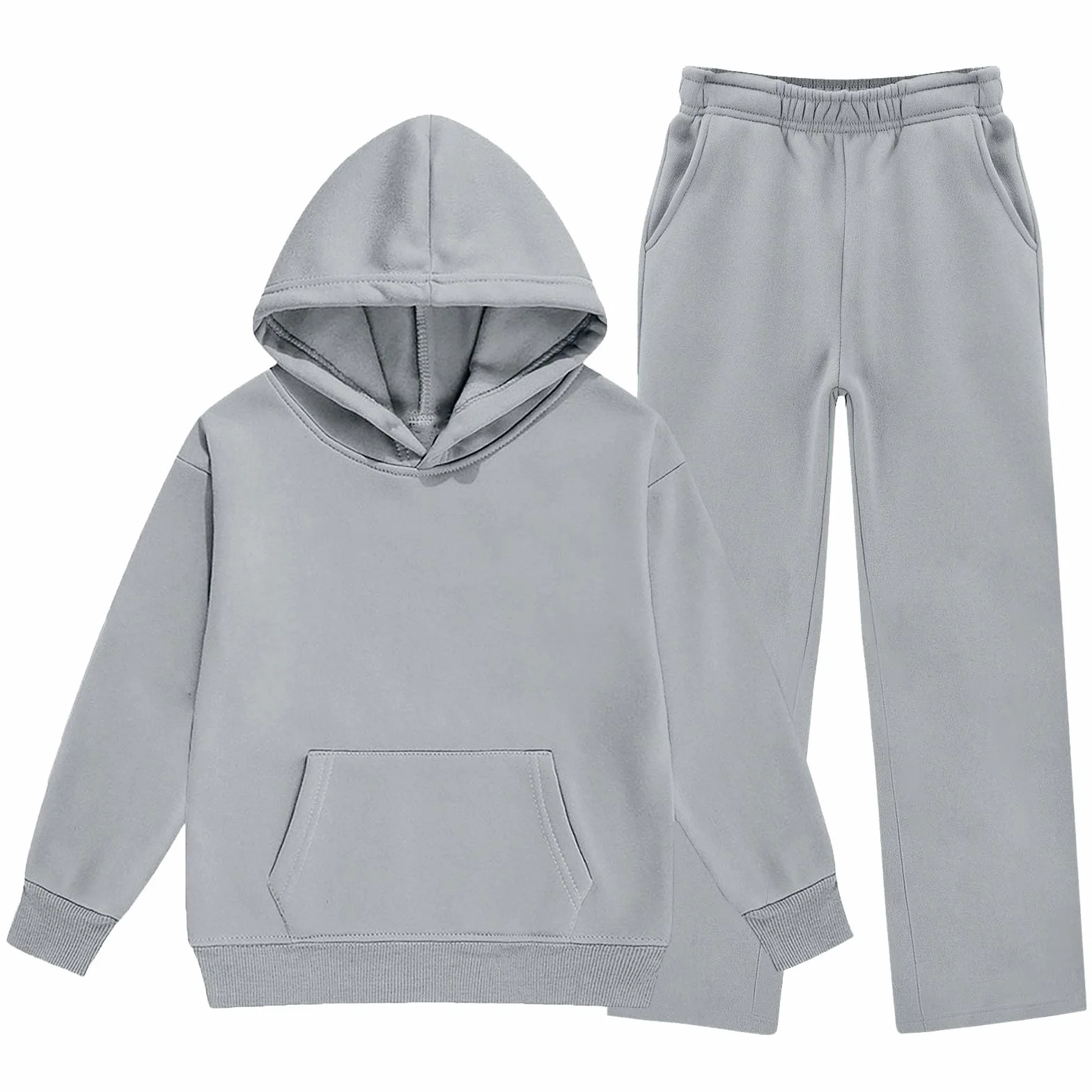 Ensemble de survêtement 2 pièces pour fille - Sweat à capuche et pantalon jogging tenue d'école
