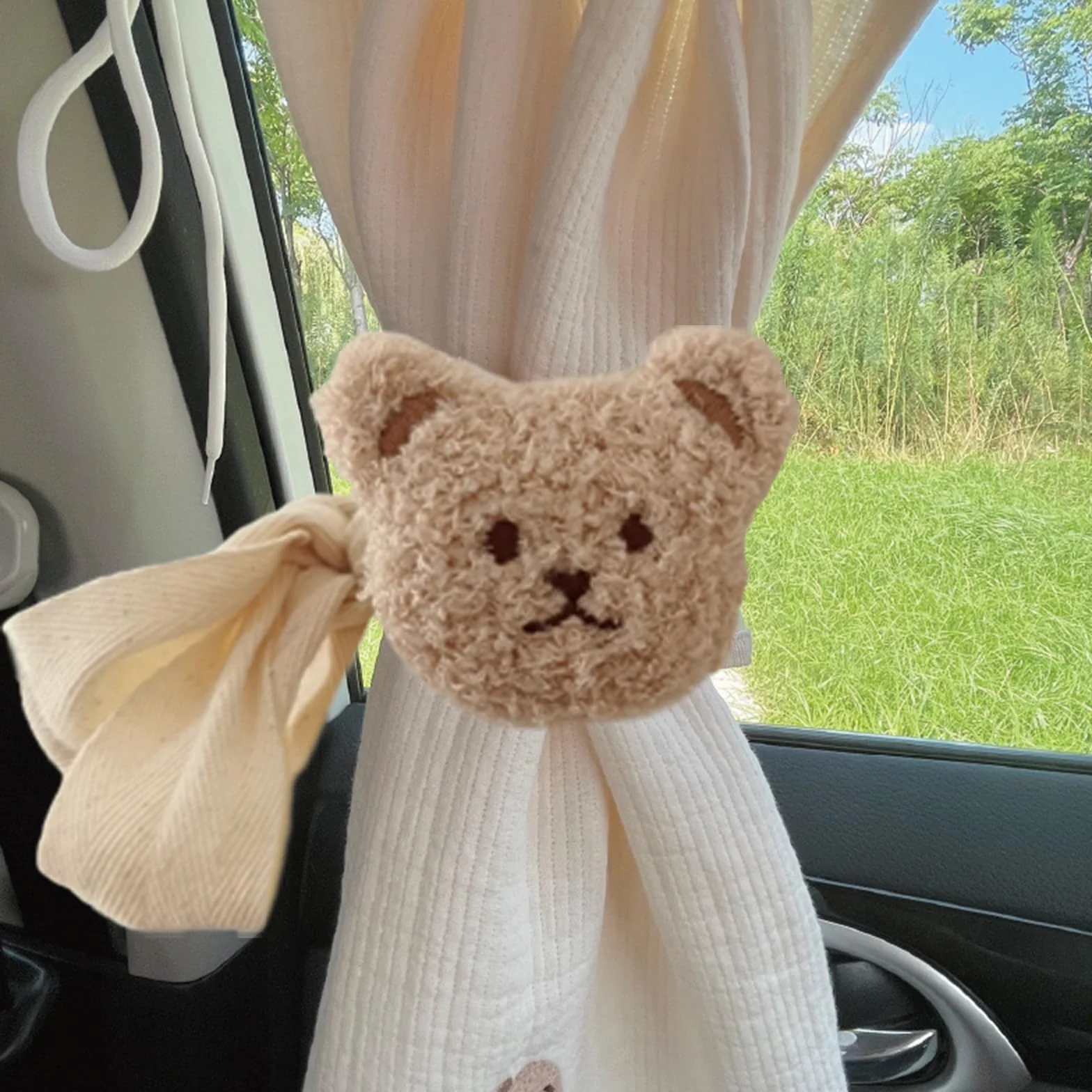 Clips de rideaux en forme d'ours - Embrasses mignonnes avec motifs d'ours - Décoration chambre enfant salon - 20 autocollants