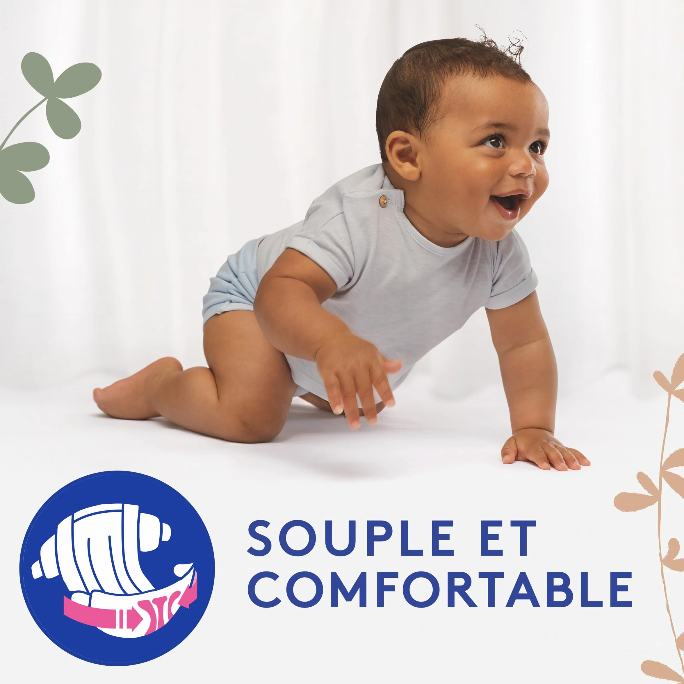Lotus Baby Couches Taille 1 2-5 kg Nouveau-né Pack 1 Mois 80 Couches