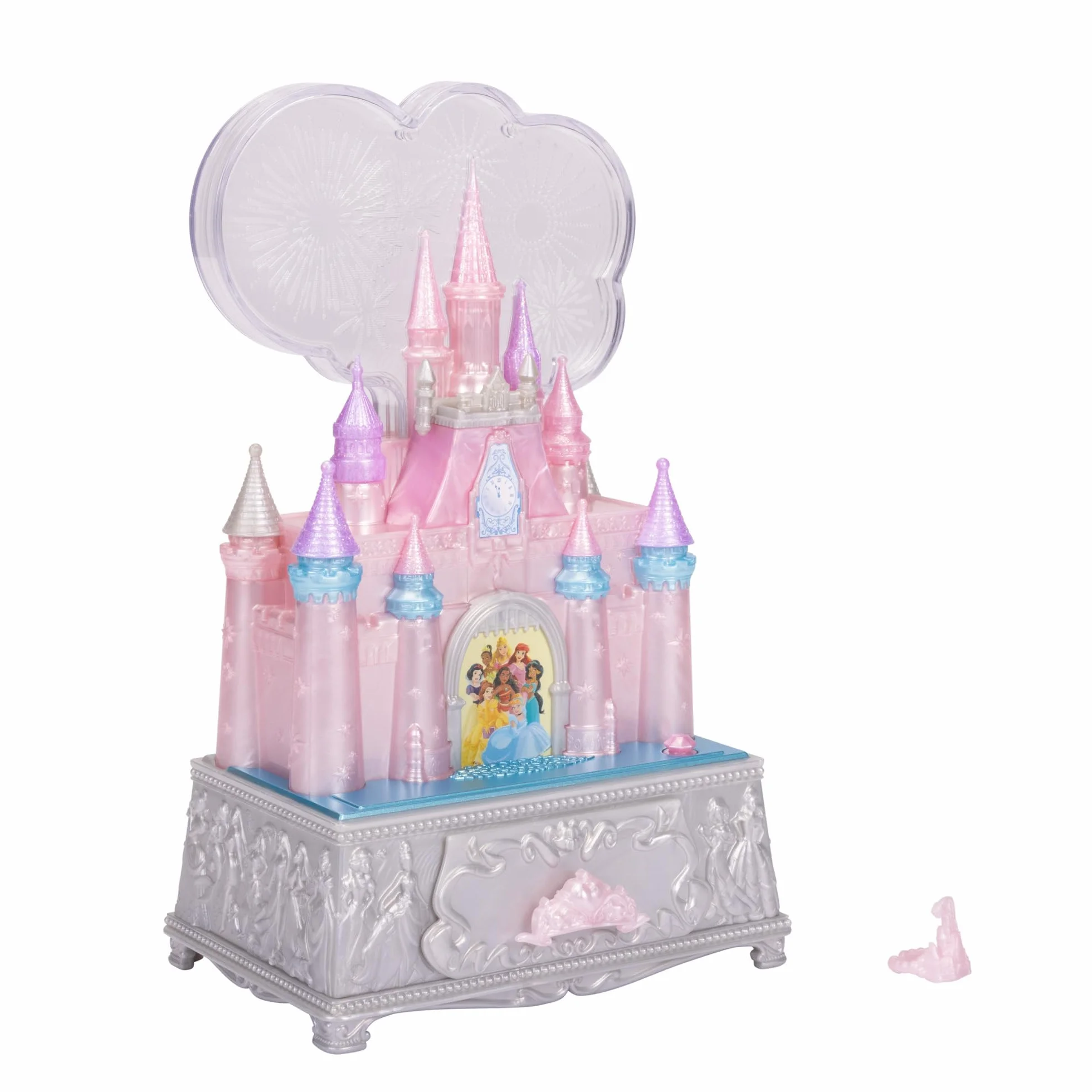 Disney Princesses Boîte à Bijoux Musicale Lumineuse Château de Cendrillon Disney 100éme Anniversaire Jouet sons lumière