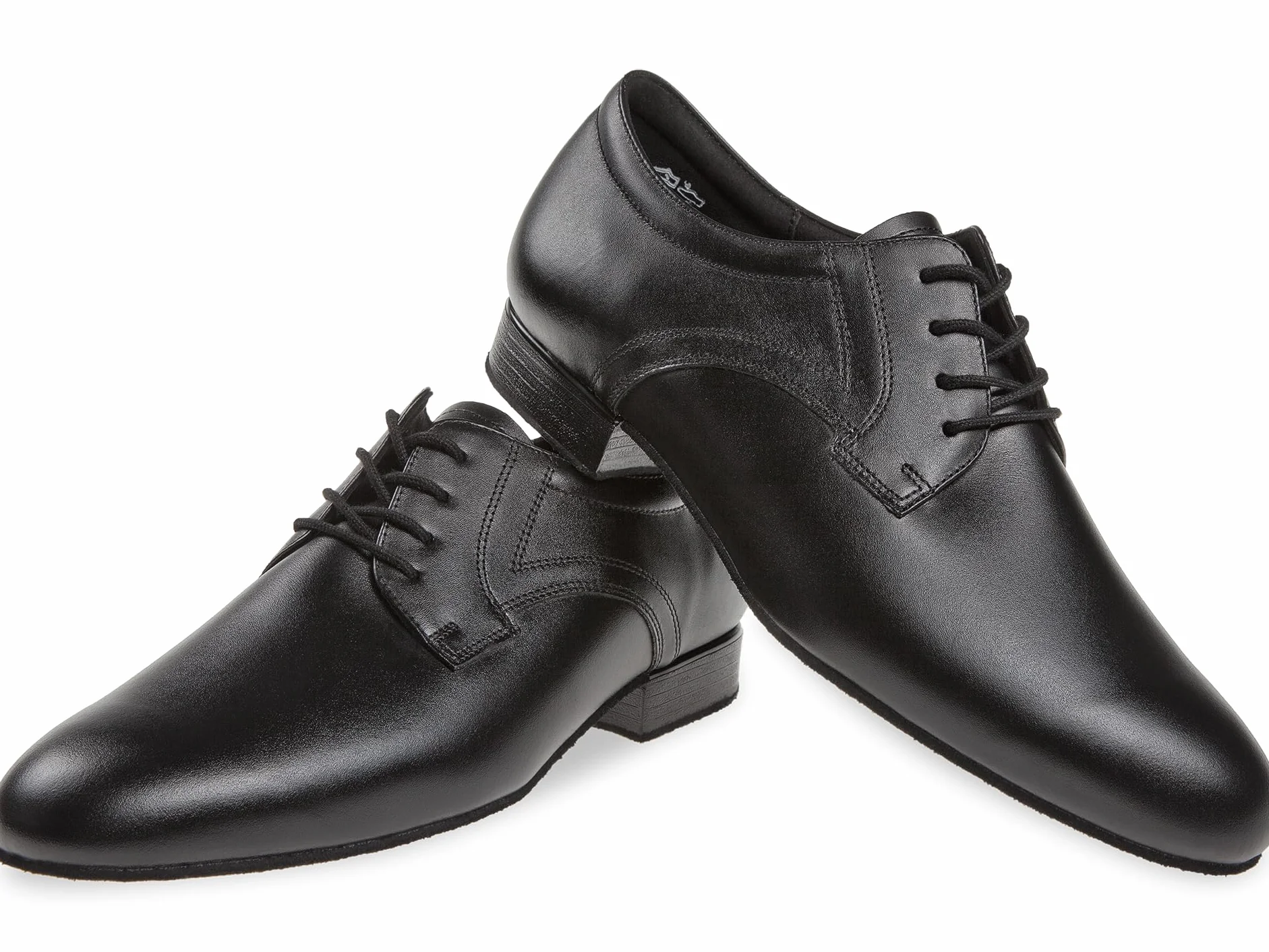 Diamant Chaussures de Danse Cuir Noir 2 cm