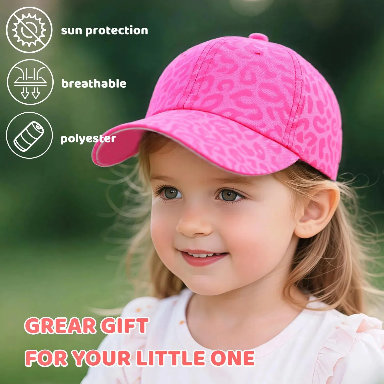Casquette Enfant Fille Été Chapeau de Soleil Chat Floral Papillons Bébé