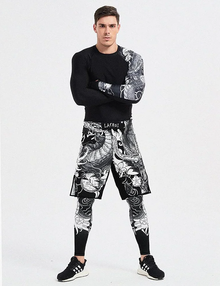 LAFROI QJK01 Short de Boxe et de Combat Libre Homme avec Cordon de Serrage et Poche