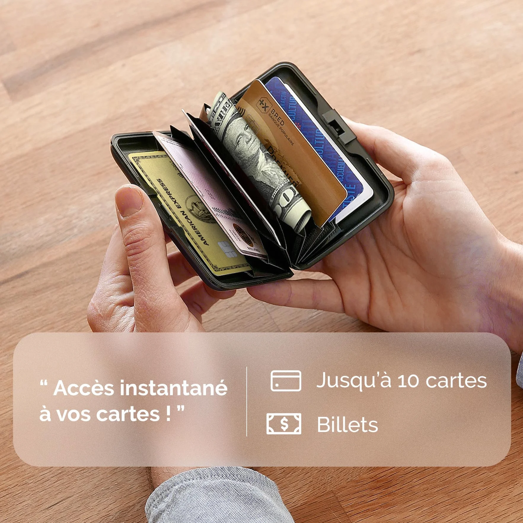 Porte-Cartes en Aluminium Protection RFID Smart Case Stockholm V1